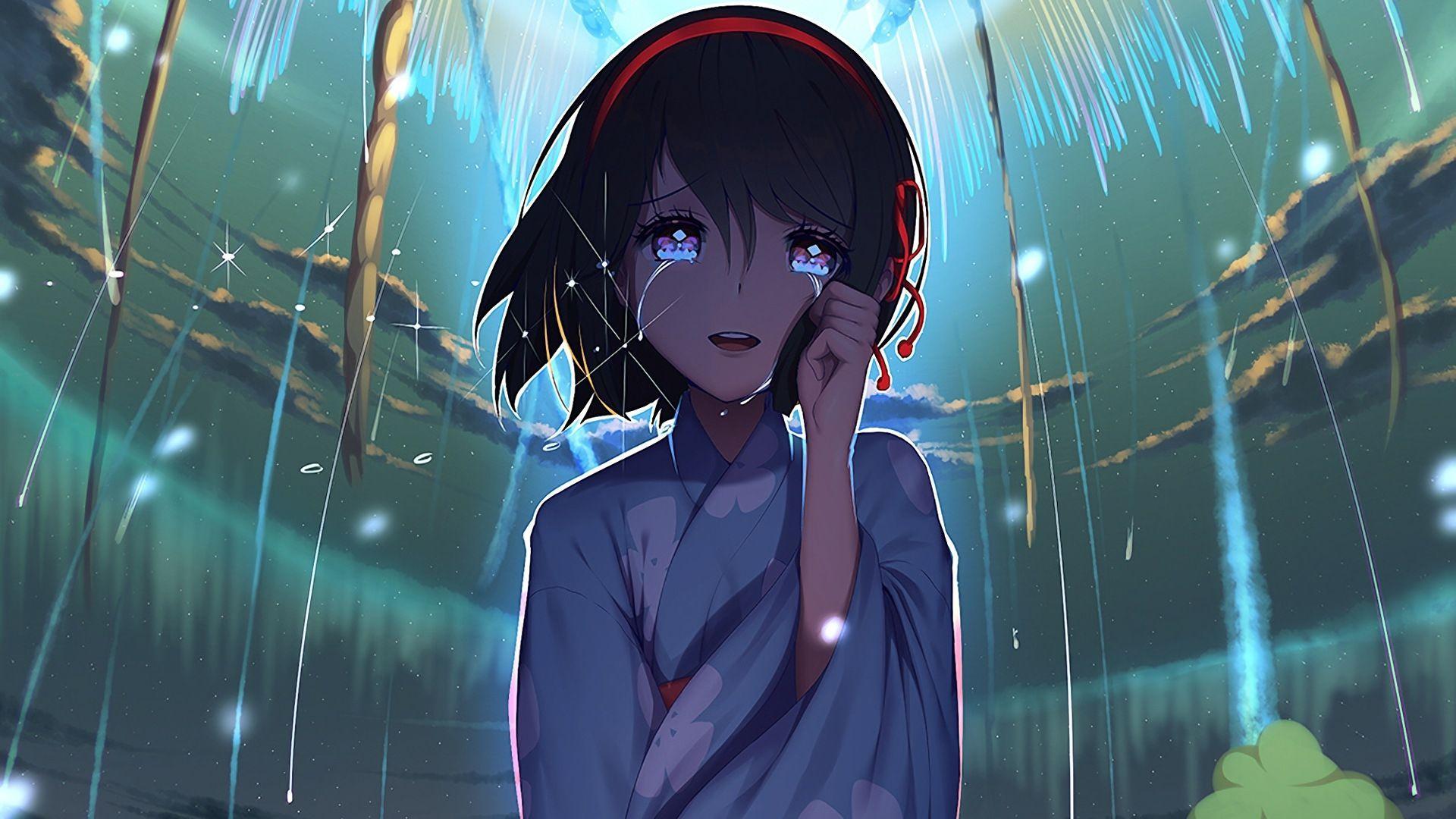 Anime crying photo