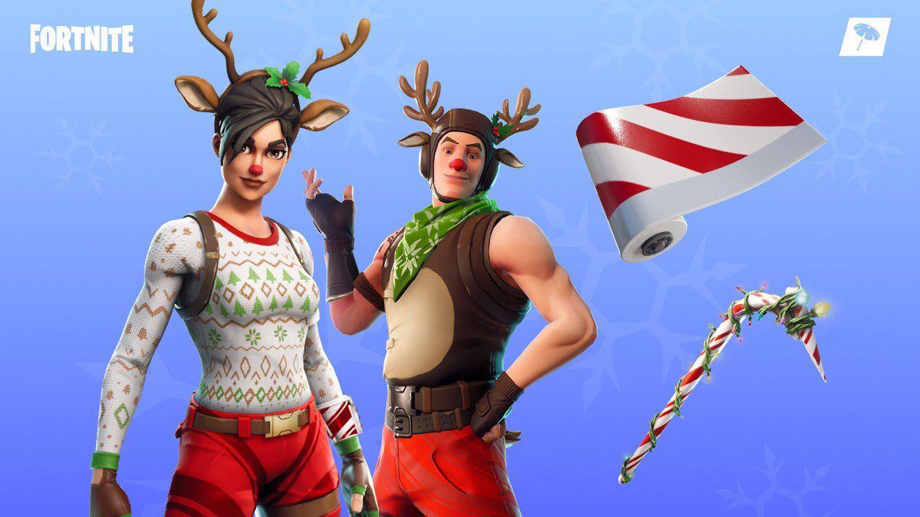 1334x750 Red Nosed Raider Fortnite Wallpaper