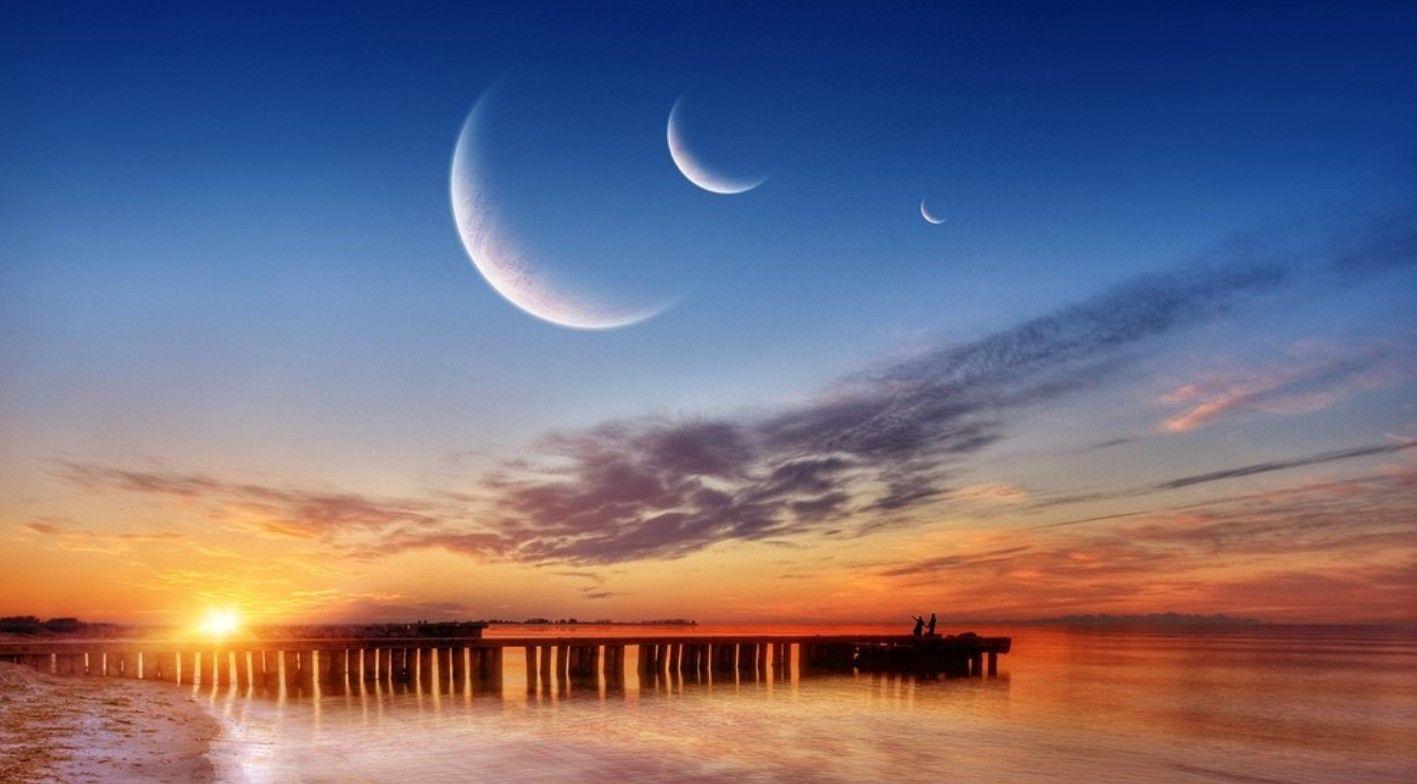 1417x784 Sun And Moon Background