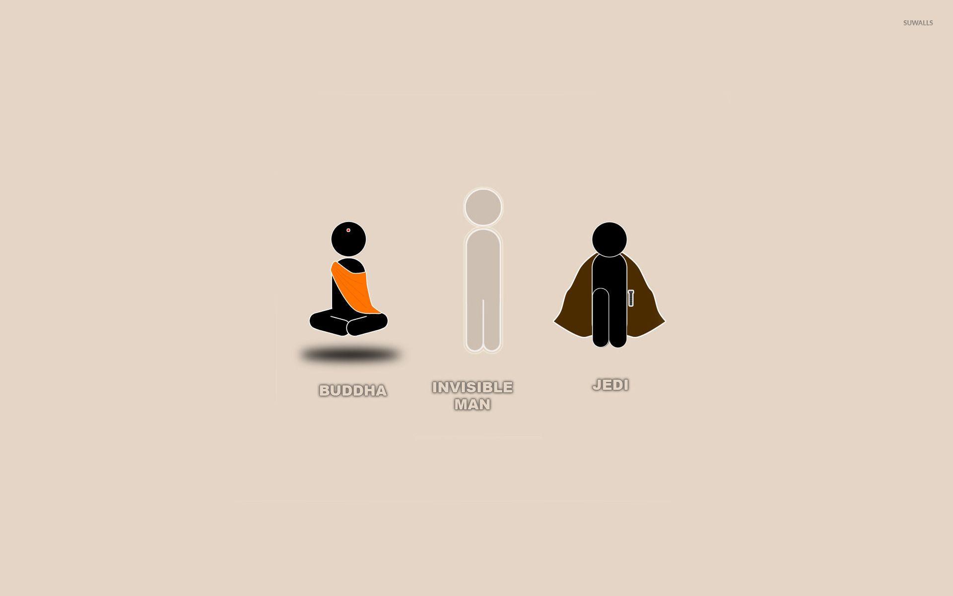 1920x1200 Buddha, Invisible Man and Jedi wallpaper wallpaper