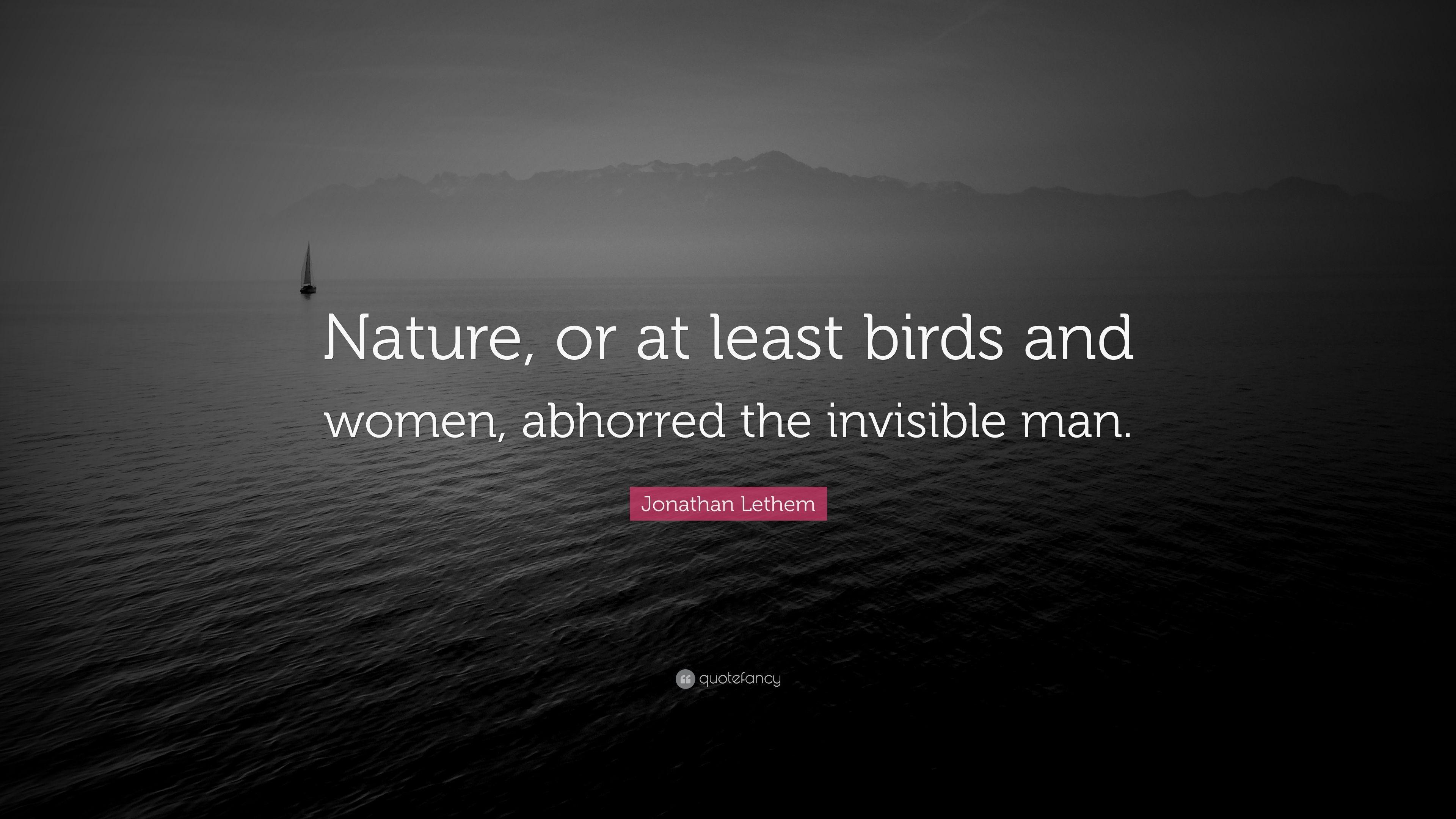 3840x2160 Jonathan Lethem Quote: “Nature, or at least birds and women