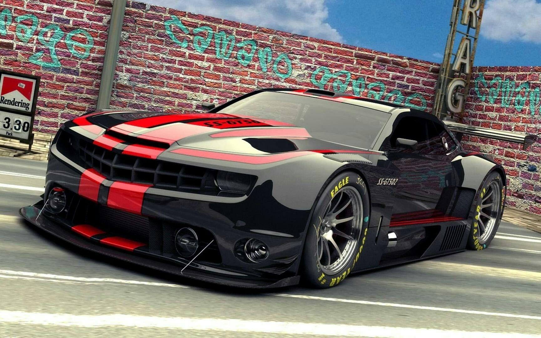 1728x1080 Black and red sports car, Camaro, car, Chevrolet HD wallpaper