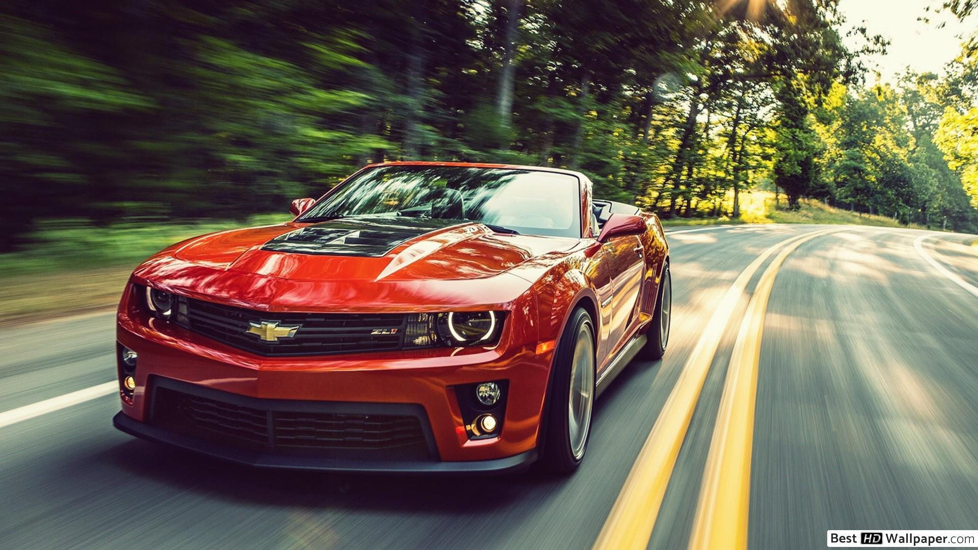1920x1080 Chevrolet Camaro ZL1 sport car on road HD wallpaper download