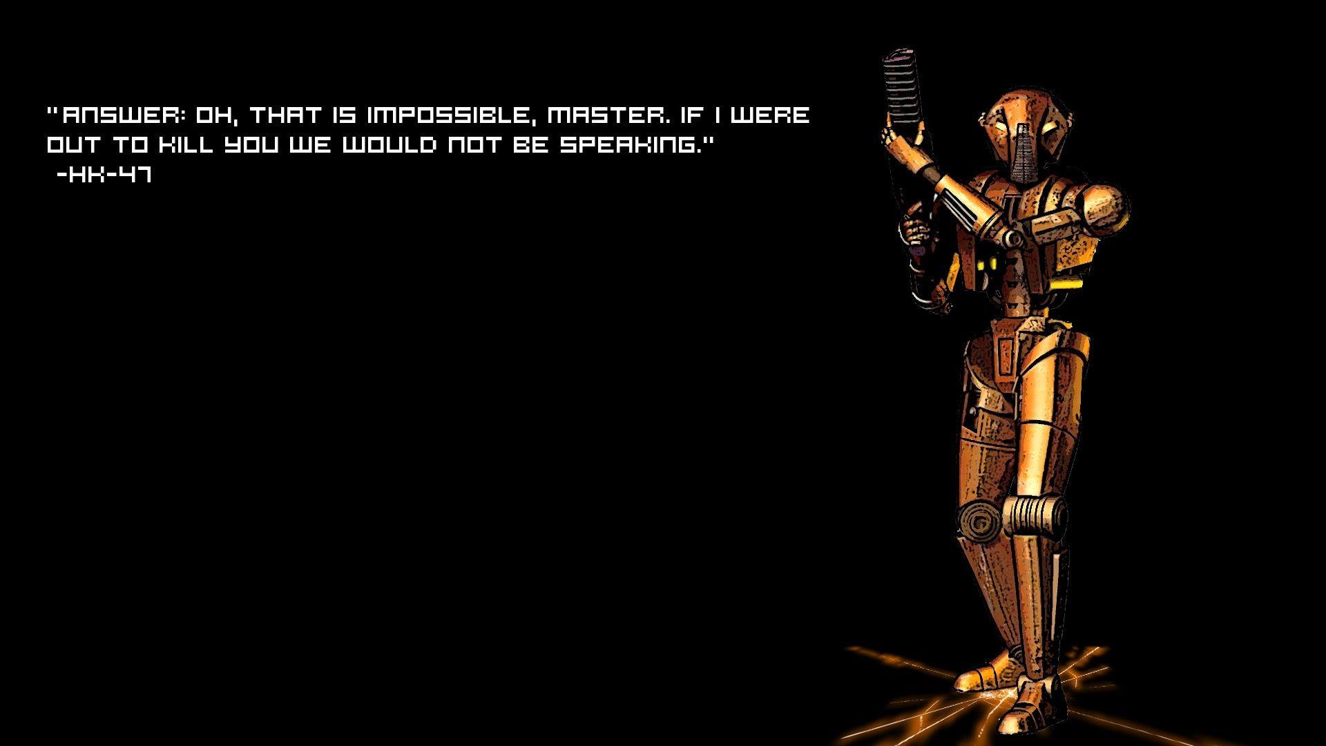 1920x1080 Star Wars, Knights Of The Old Republic, HK 47 Wallpaper HD