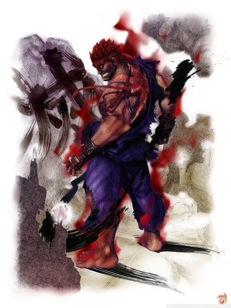 768x1024 Street Fighter IV Arcade Edition Evil Ryu Ultra HD Desktop