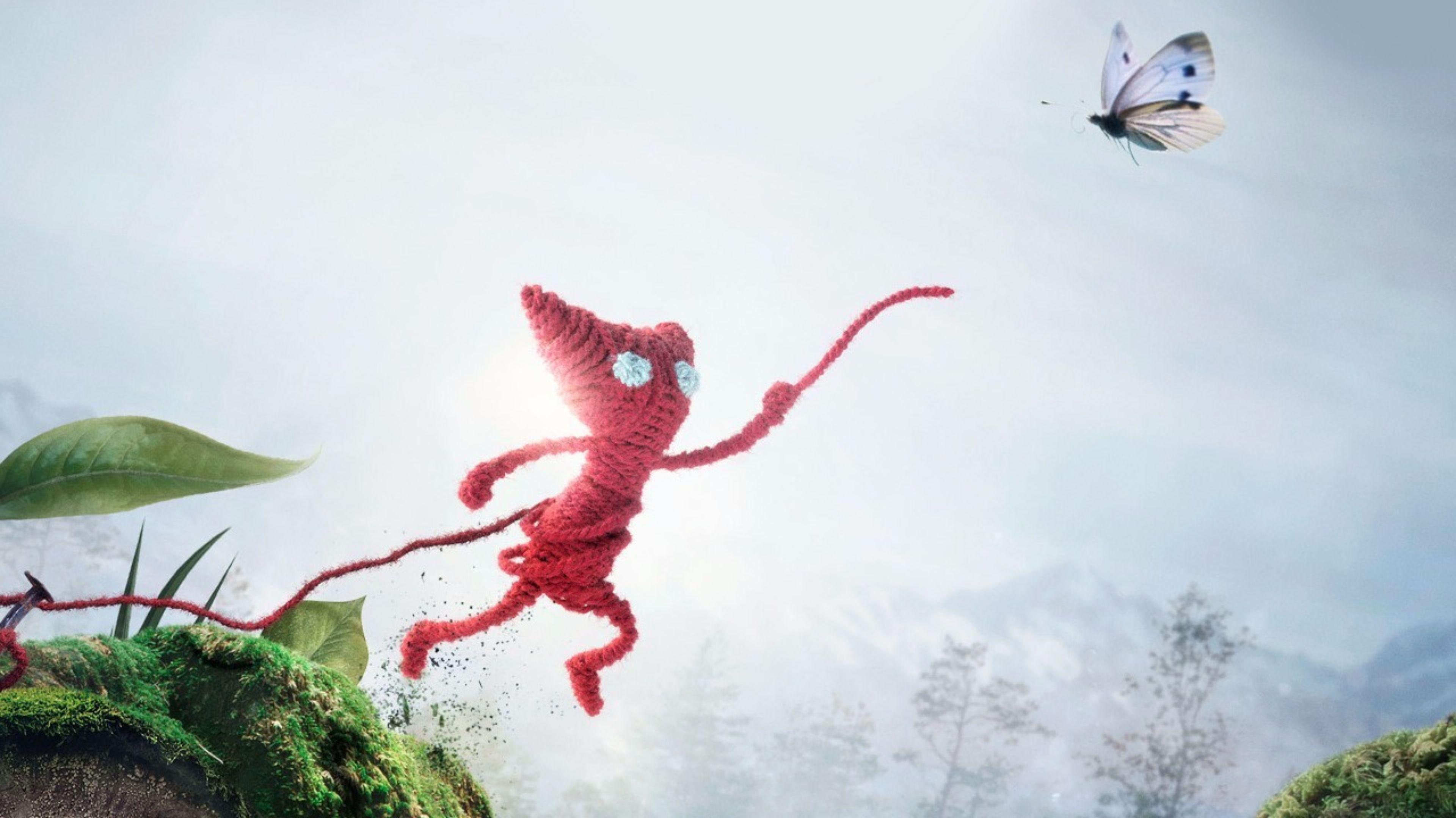 Download wallpaper 1280x800 unravel two, game, yarn, full hd, hdtv
