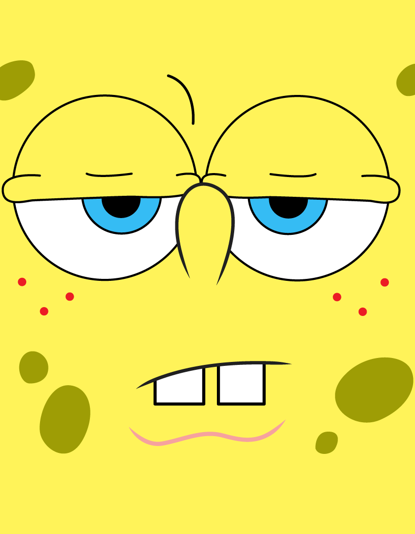 840x1080 Spongebob Squarepants, Cartoon, Funny, Minimal, Wallpaper