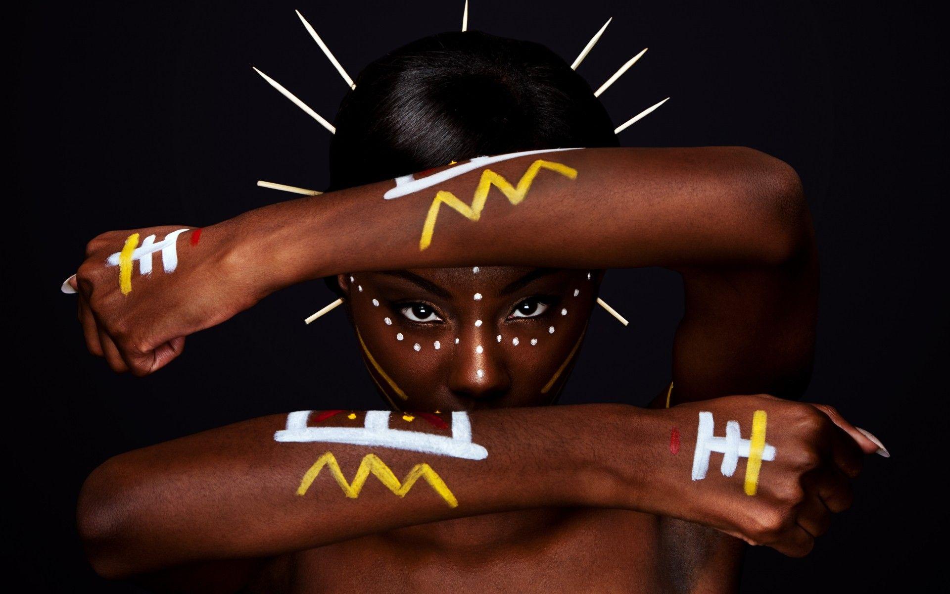 1920x1200 Women paintings African body painting wallpaperx1200