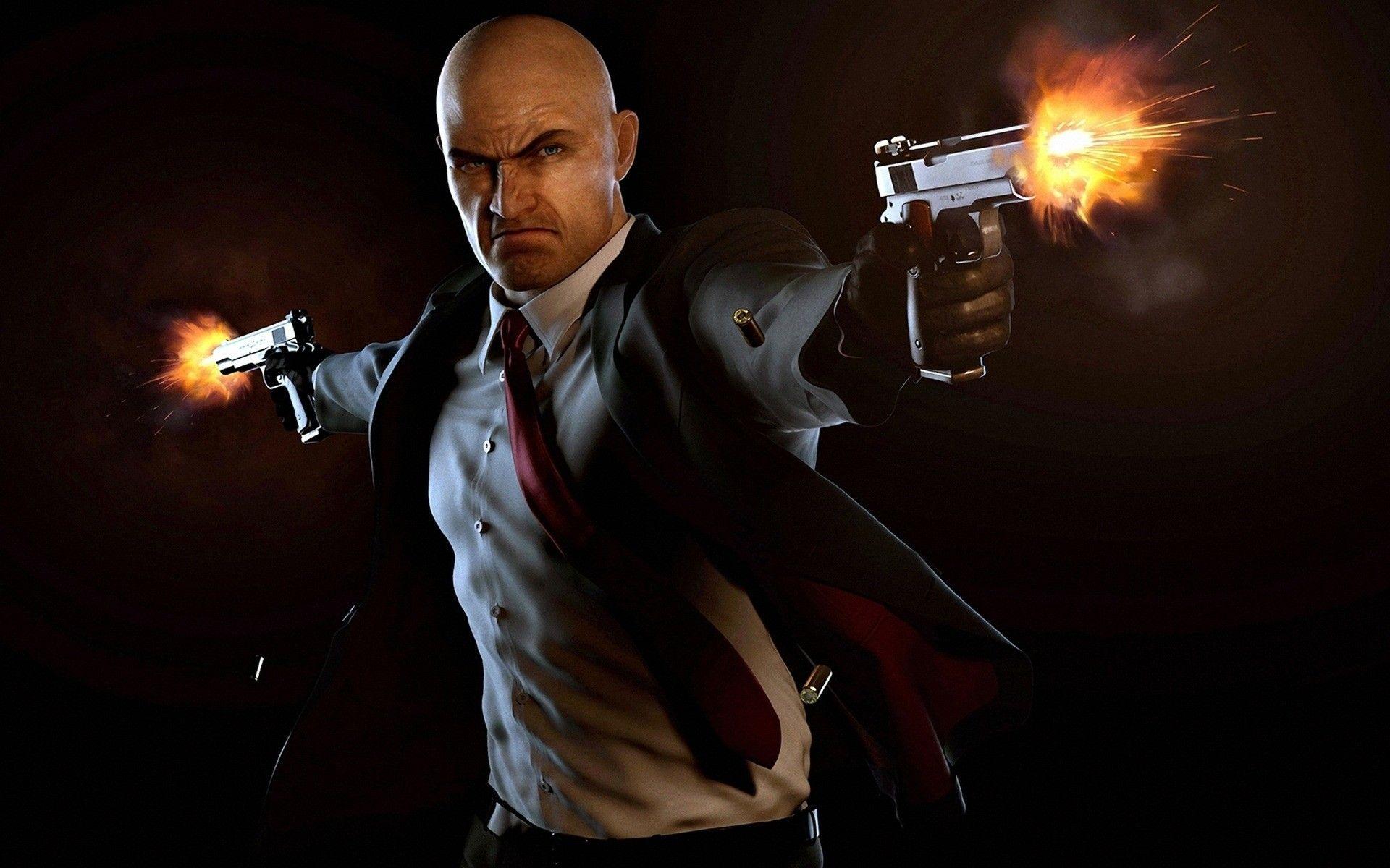 1920x1200 Wallpaper Hitman, Shooting, Suit, Bald, Agent 47 HD, Picture, Image