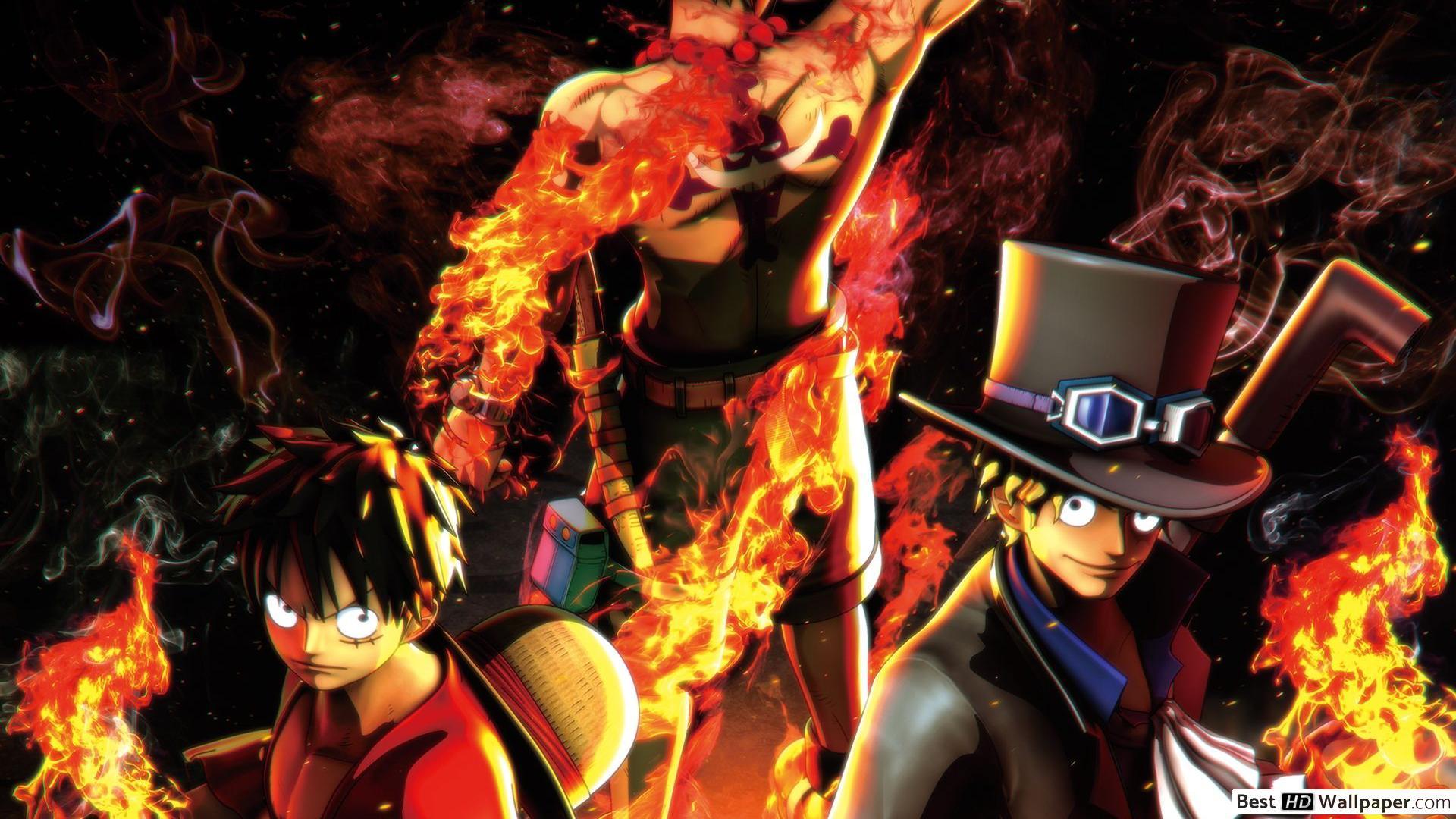1920x1080 One Piece Brothers, Luffy, Ace, Sabo HD wallpaper download