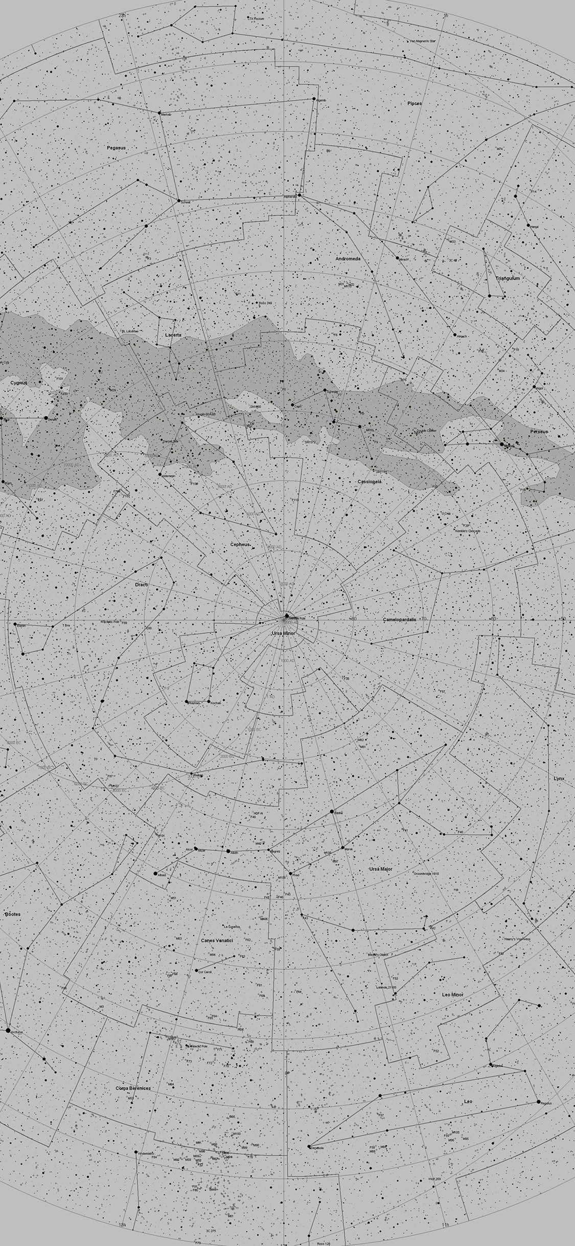1125x2436 iPhone wallpaper. space star map pattern white