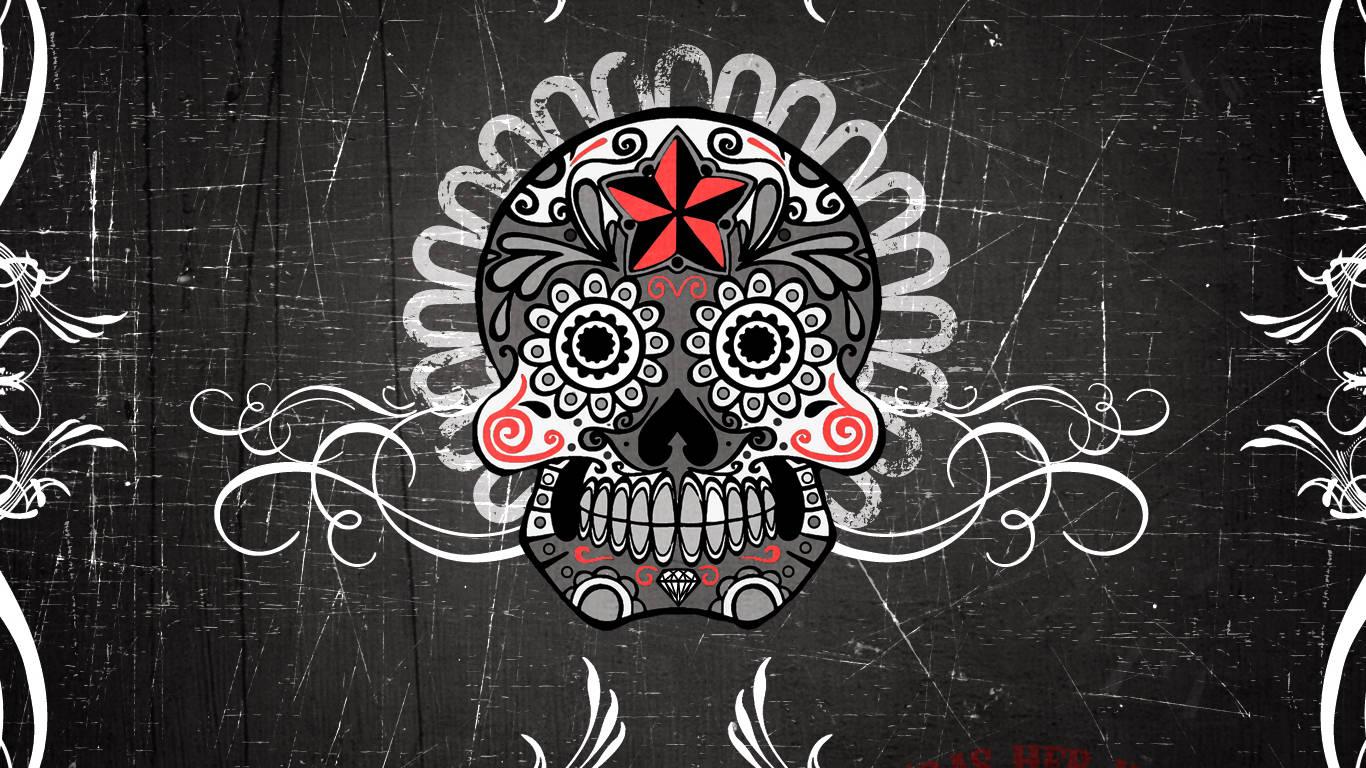 1366x768 Free download Mexican Skull Wallpaper Download The Mexican Skull