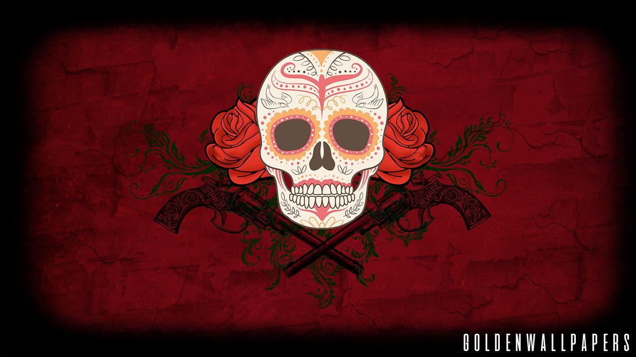 1280x720 Mexican Skull Wallpaper for Android