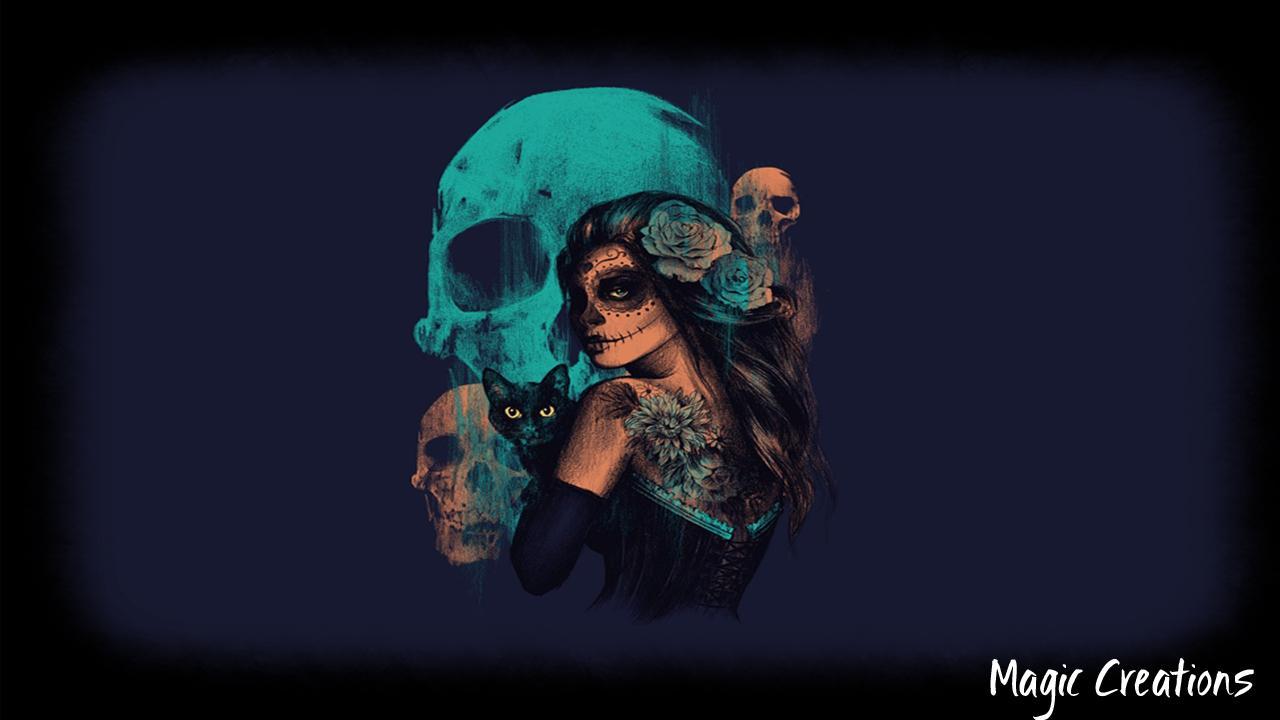 1280x720 Mexican Skull Wallpaper for Android