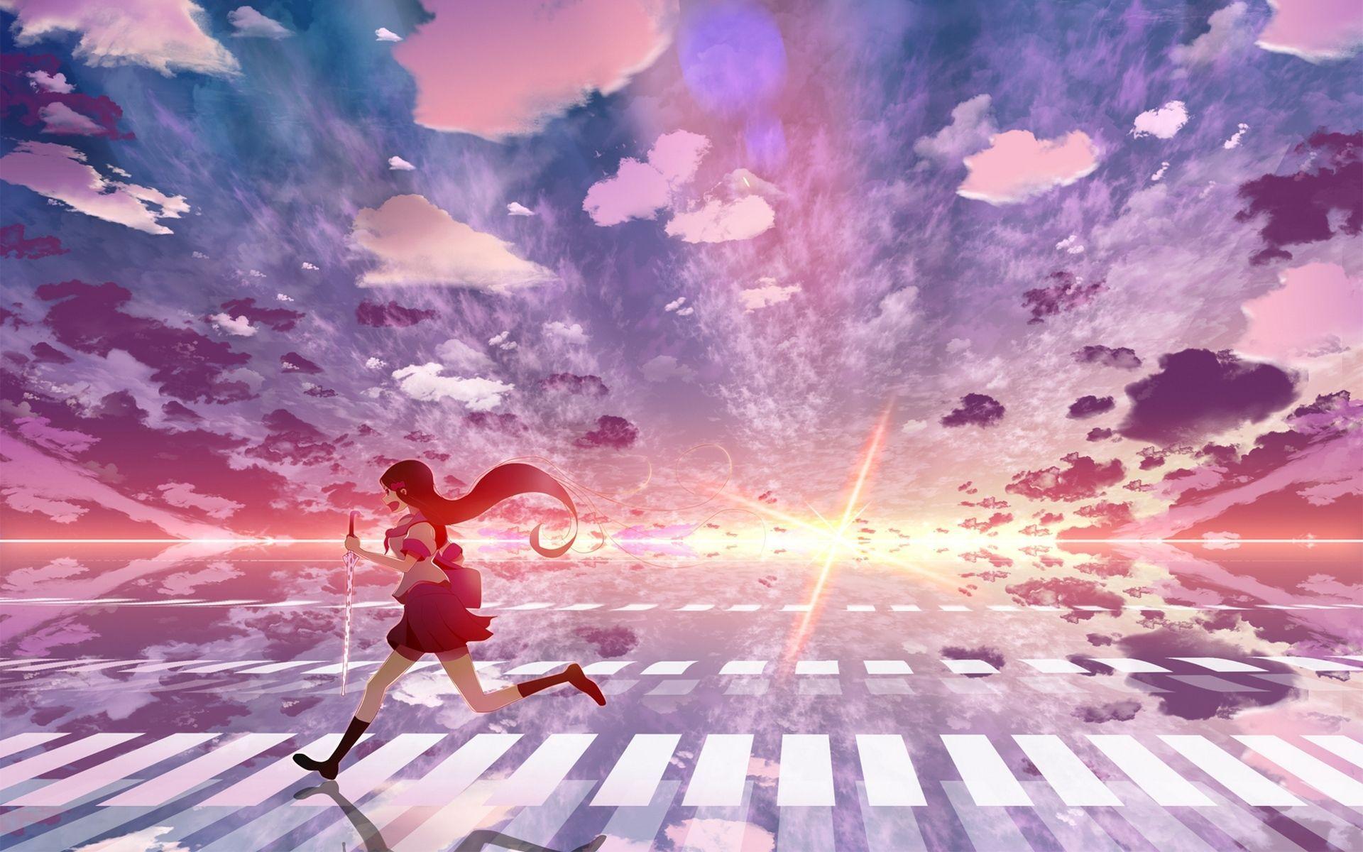 1920x1200 Free Download Running Wallpaper. Anime