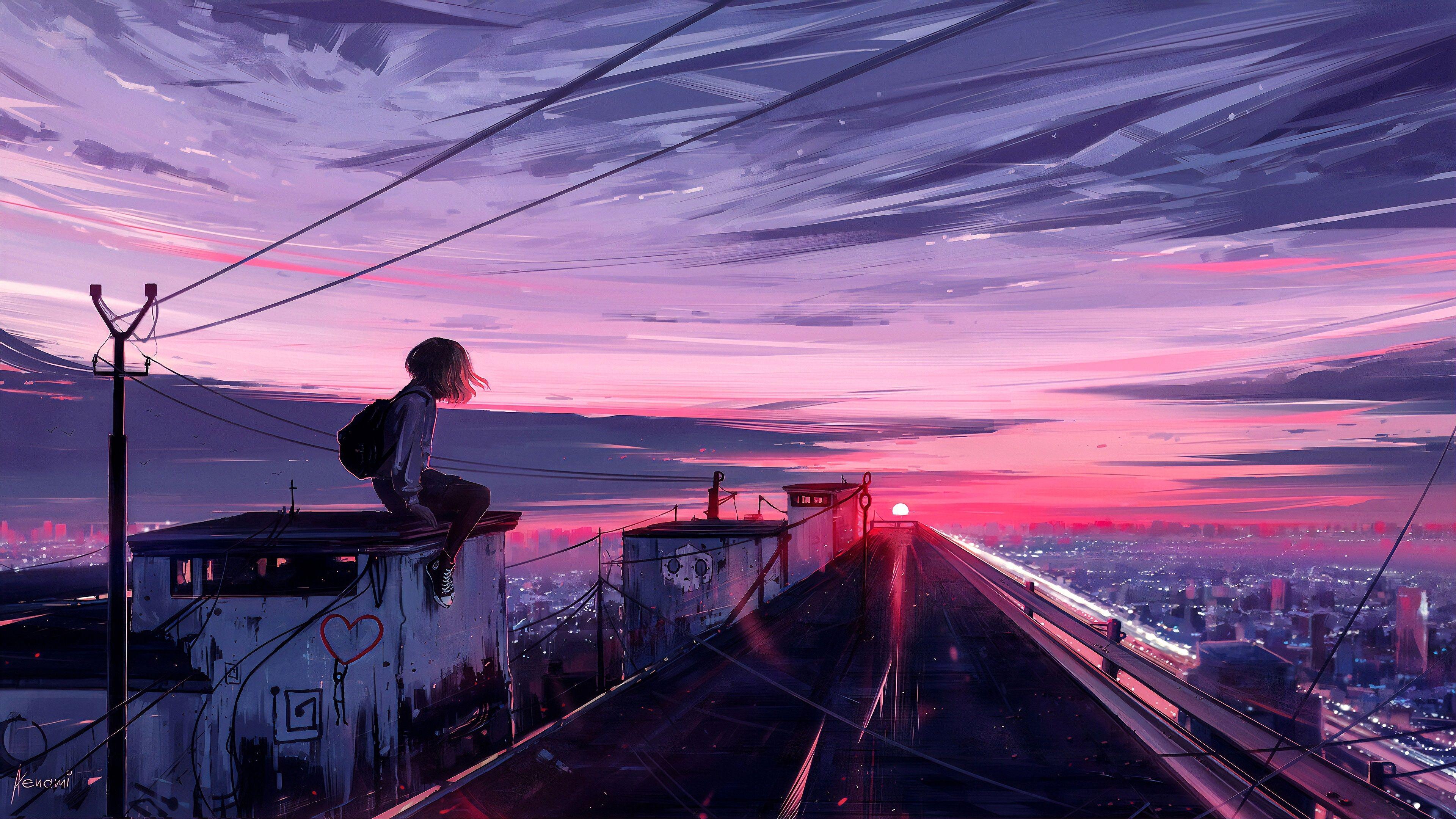 Pink Scenery Anime Wallpapers - Top Free Pink Scenery Anime Backgrounds ...