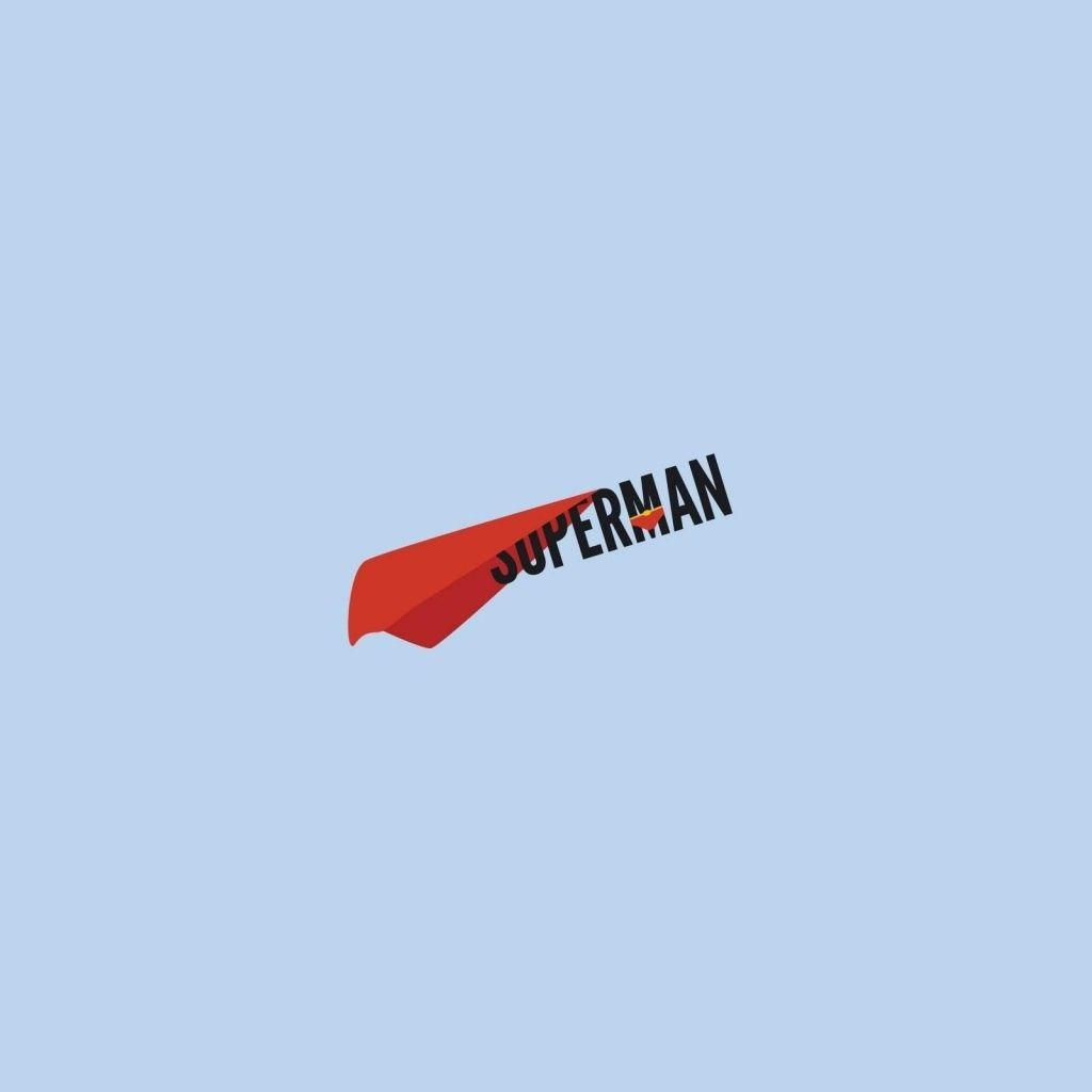1024x1024 Superman Minimal IPad Air Pro Wallpaper And IPad Mini Wallpaper