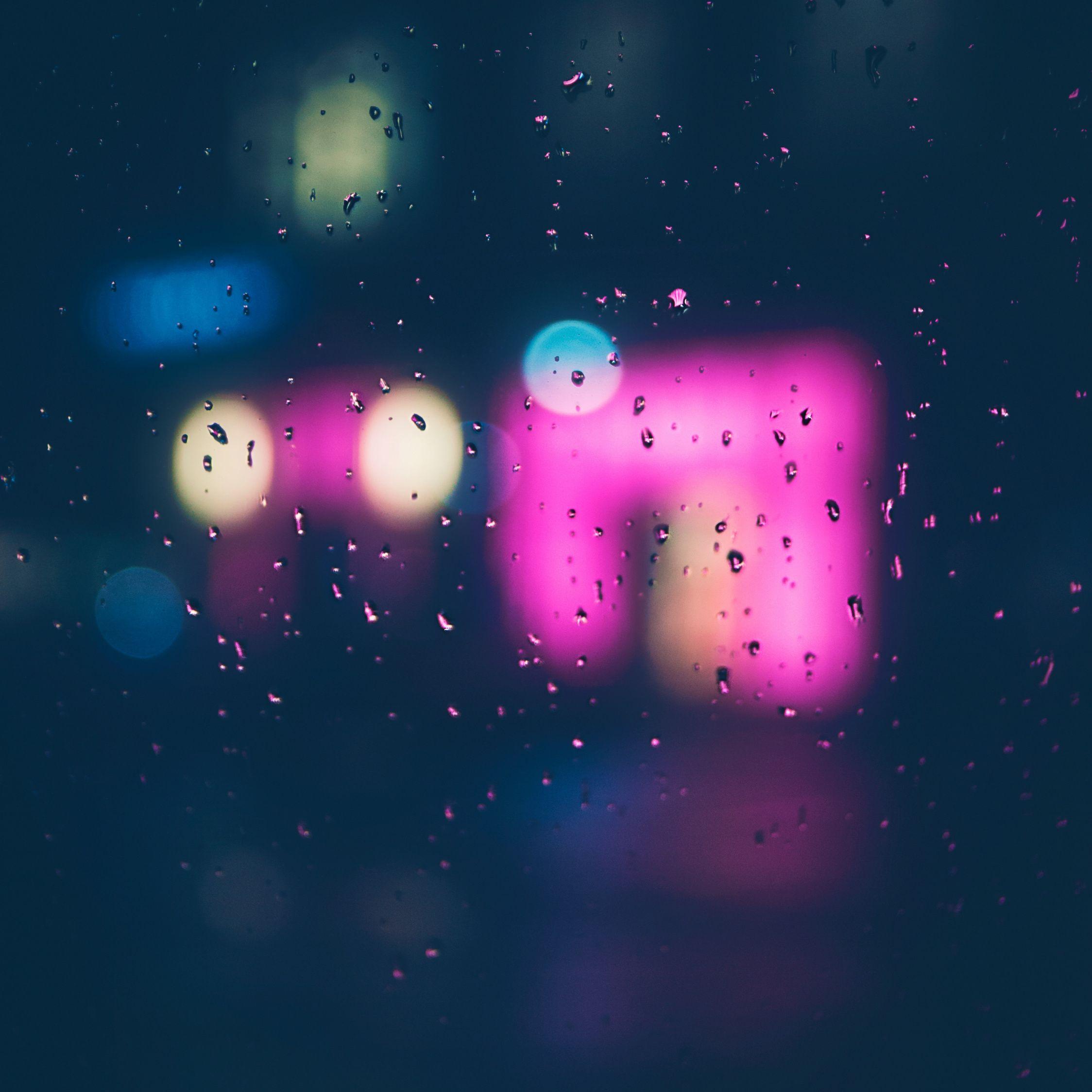 2248x2248 Download Glass, drops, bokeh, minimal wallpaper, 2248x iPad