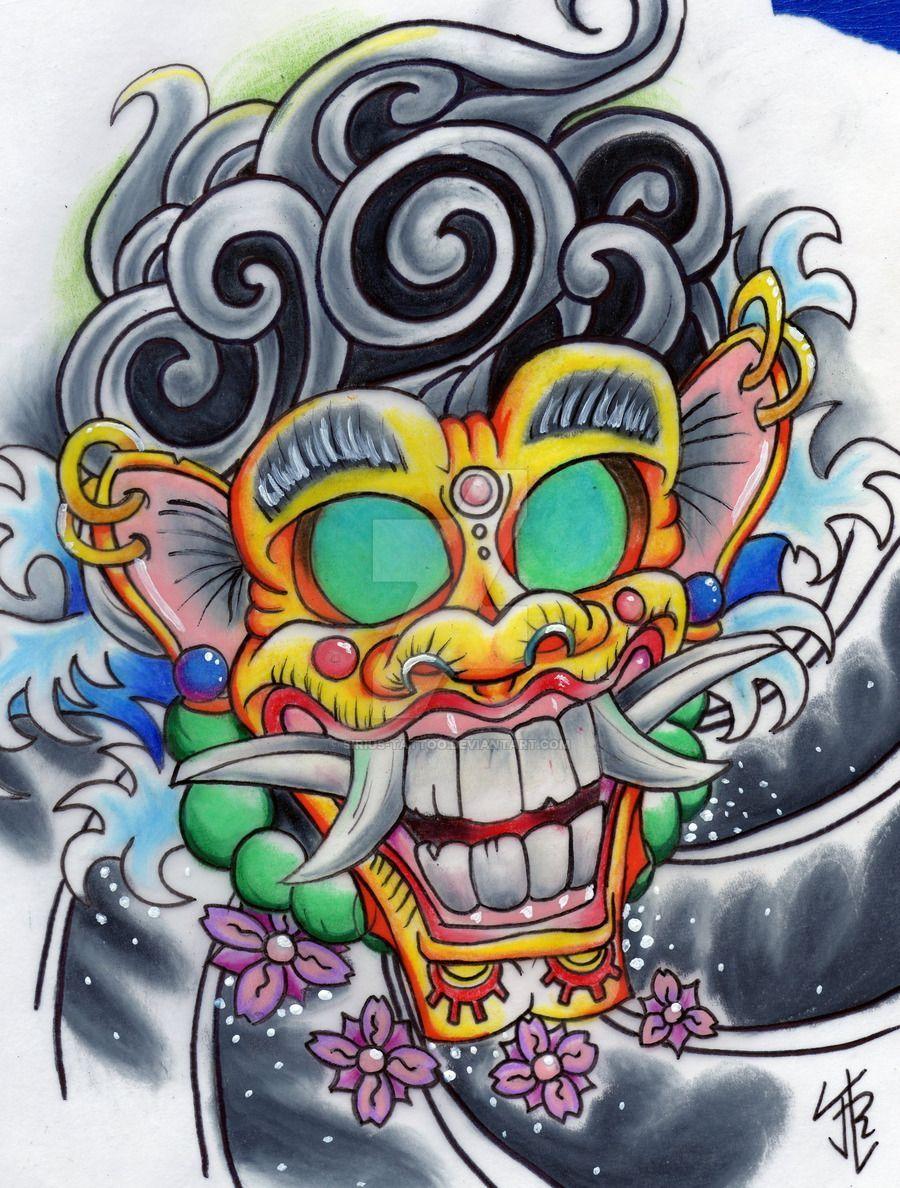 900x1188 oni mask drawing. Drawing
