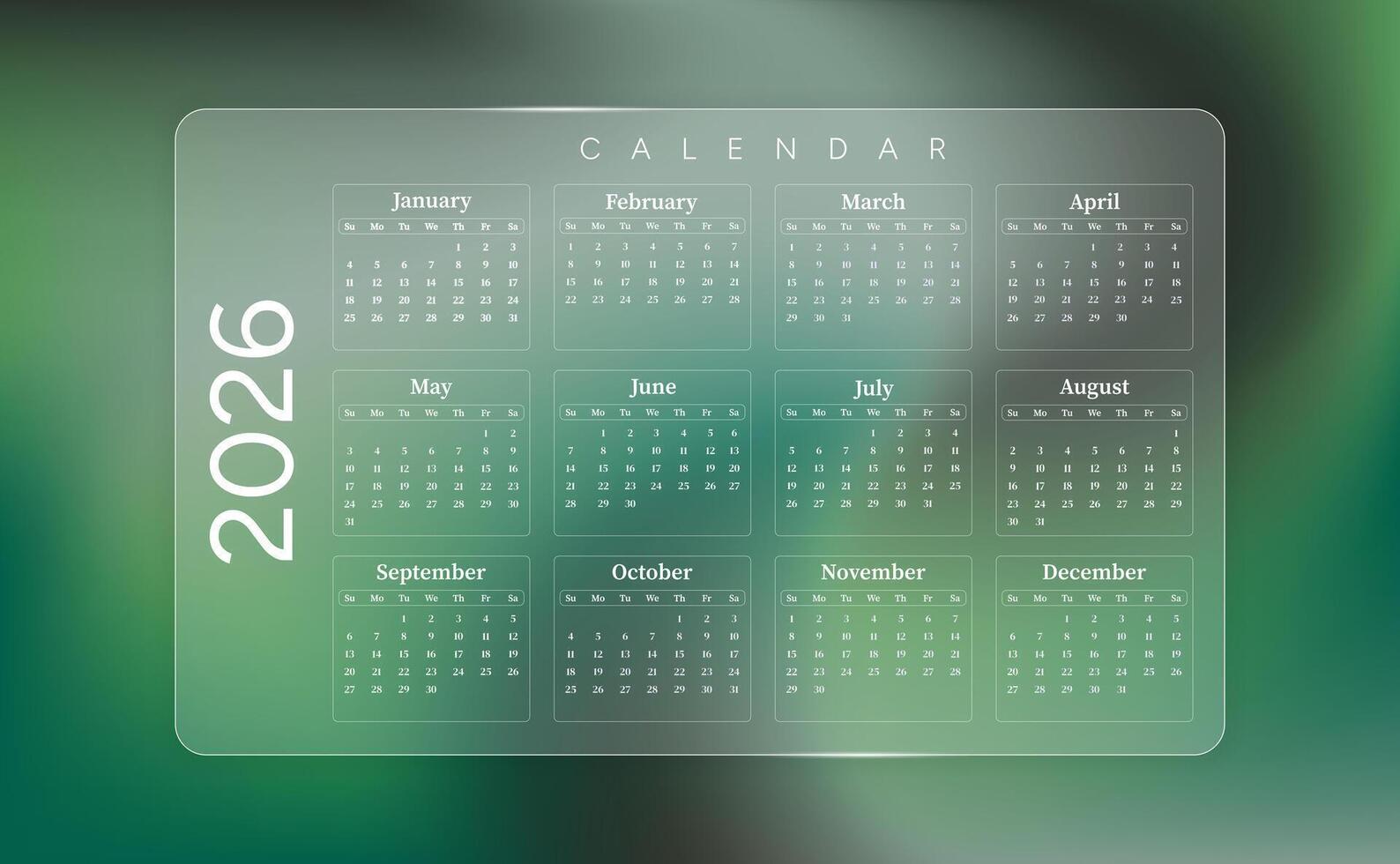 1588x980 calendar on blurred green background