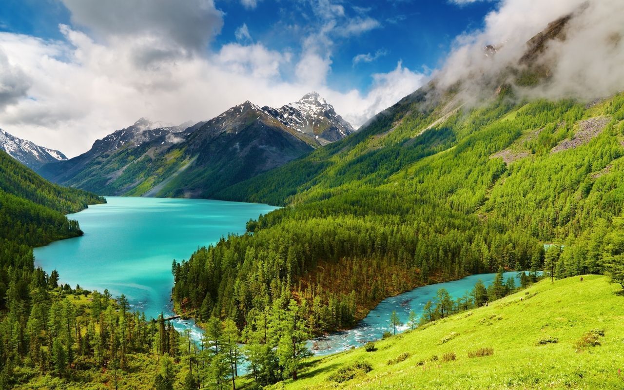 1280x800 Wallpaper Pemandangan Danau Indah