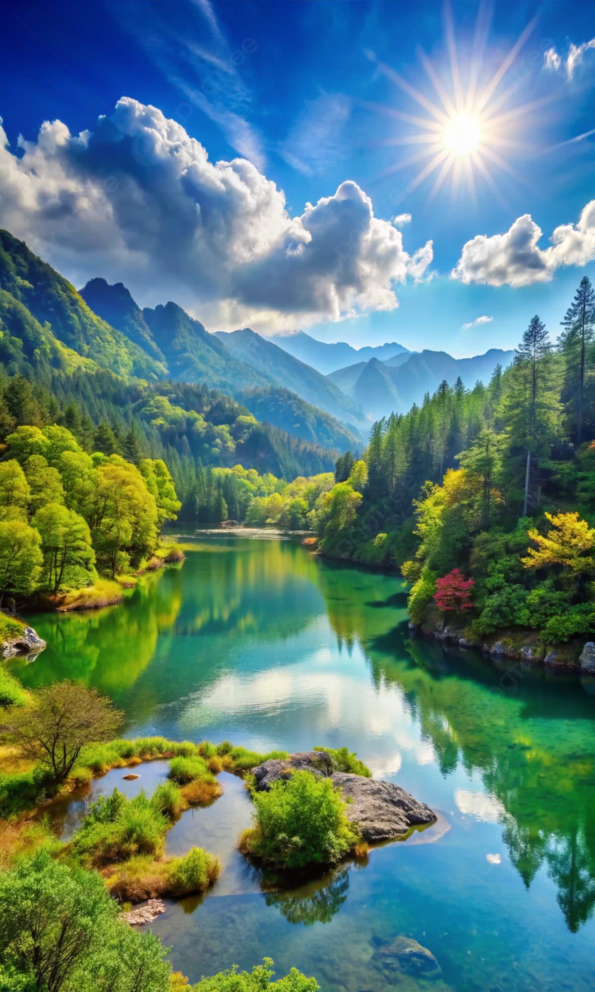 1200x2000 Scenic Lake And Mountain View Stunning Nature Wallpaper Mobile Background Wallpaper Image For Free Download