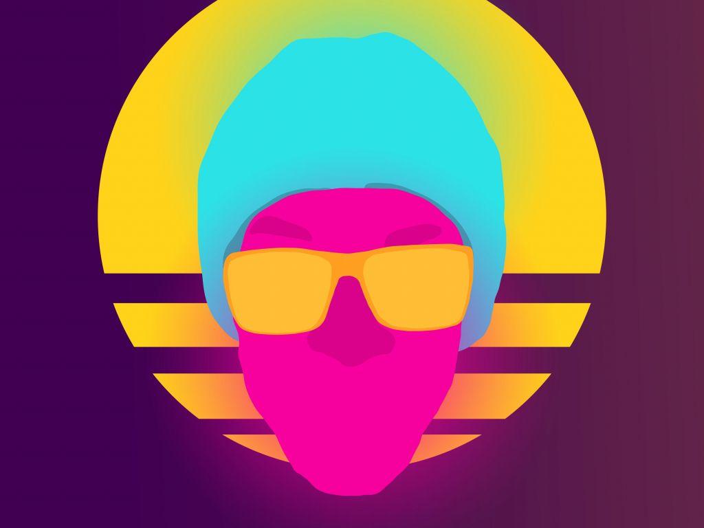 1024x768 synthwave 4K wallpaper for your desktop or mobile screen free