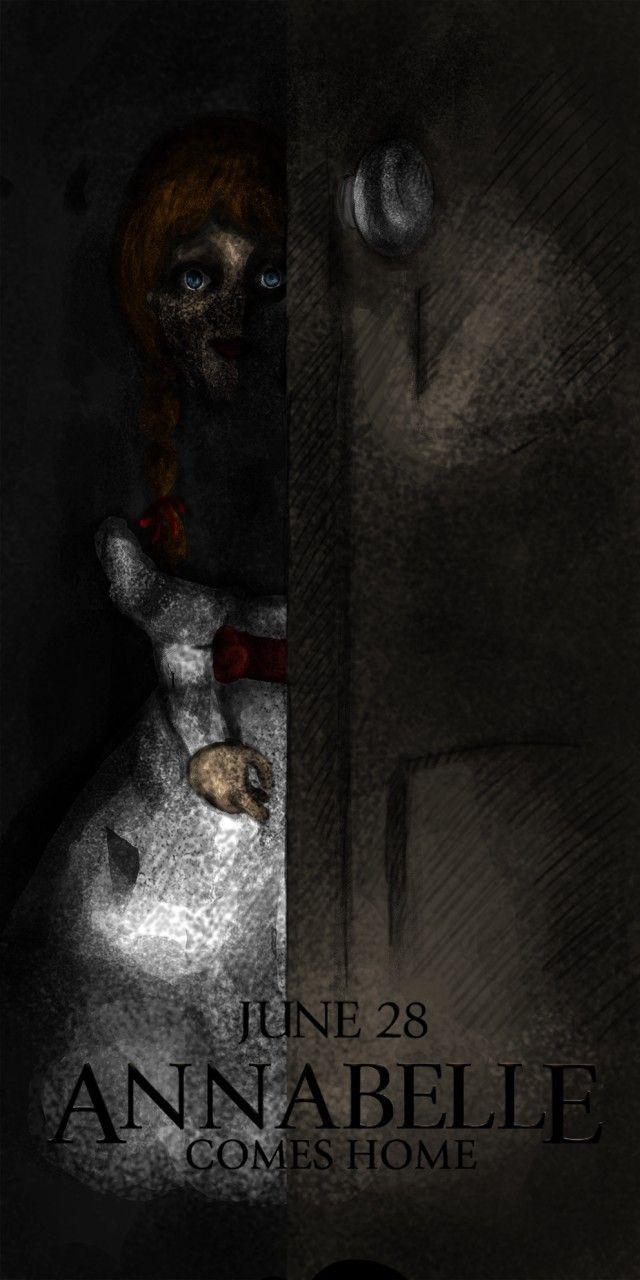640x1280 Create artwork inspired by Annabelle Comes Home. Invocação do mal
