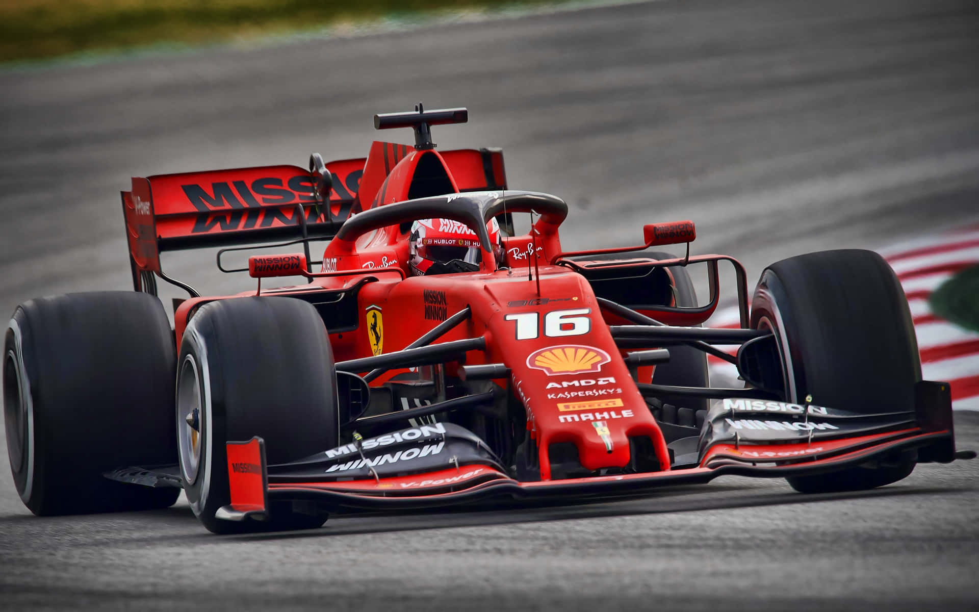1920x1200 Download Ferrari F1 Car Driving On A Track Wallpaper