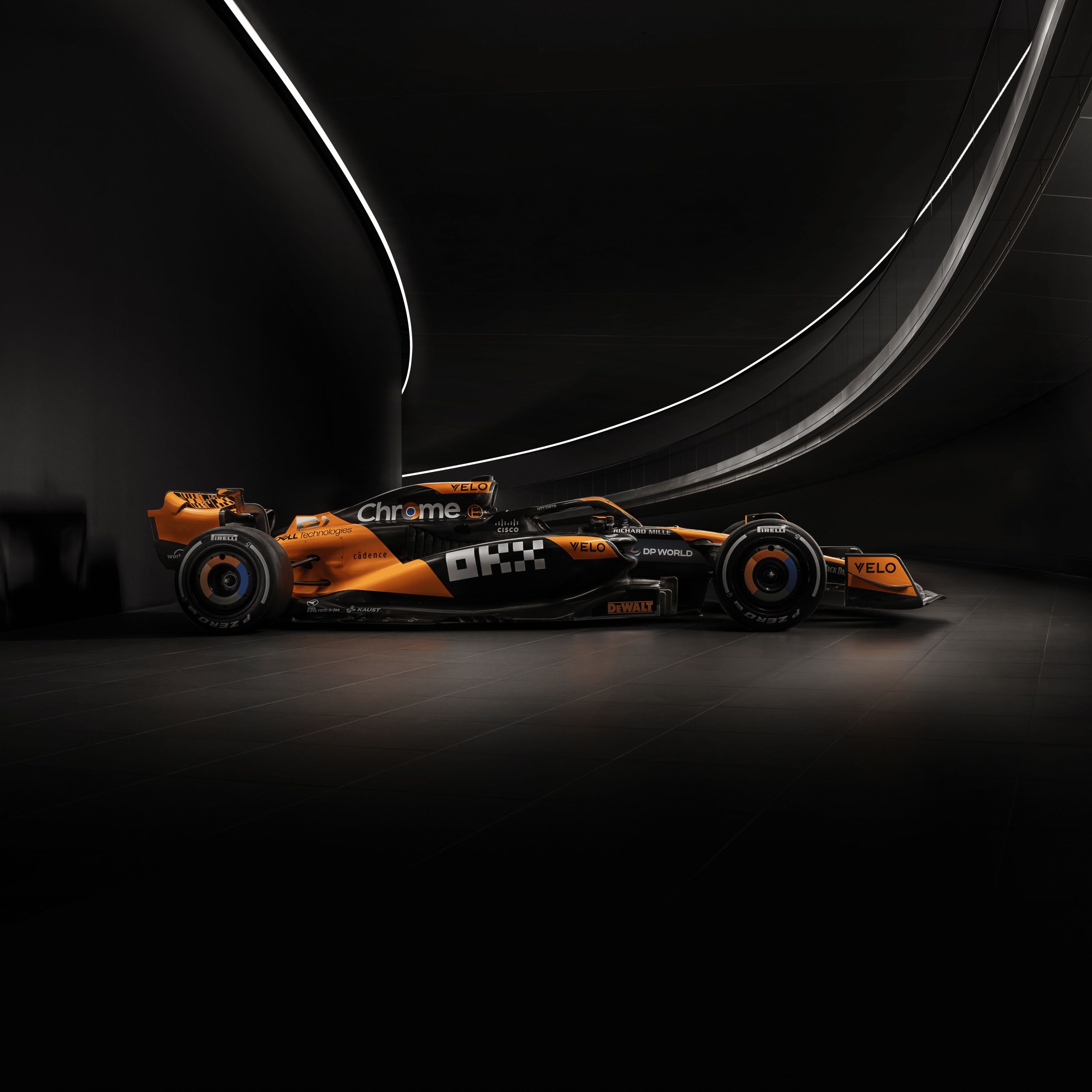 2732x2732 McLaren MCL38 Wallpaper 4K, F1 Cars, Dark background