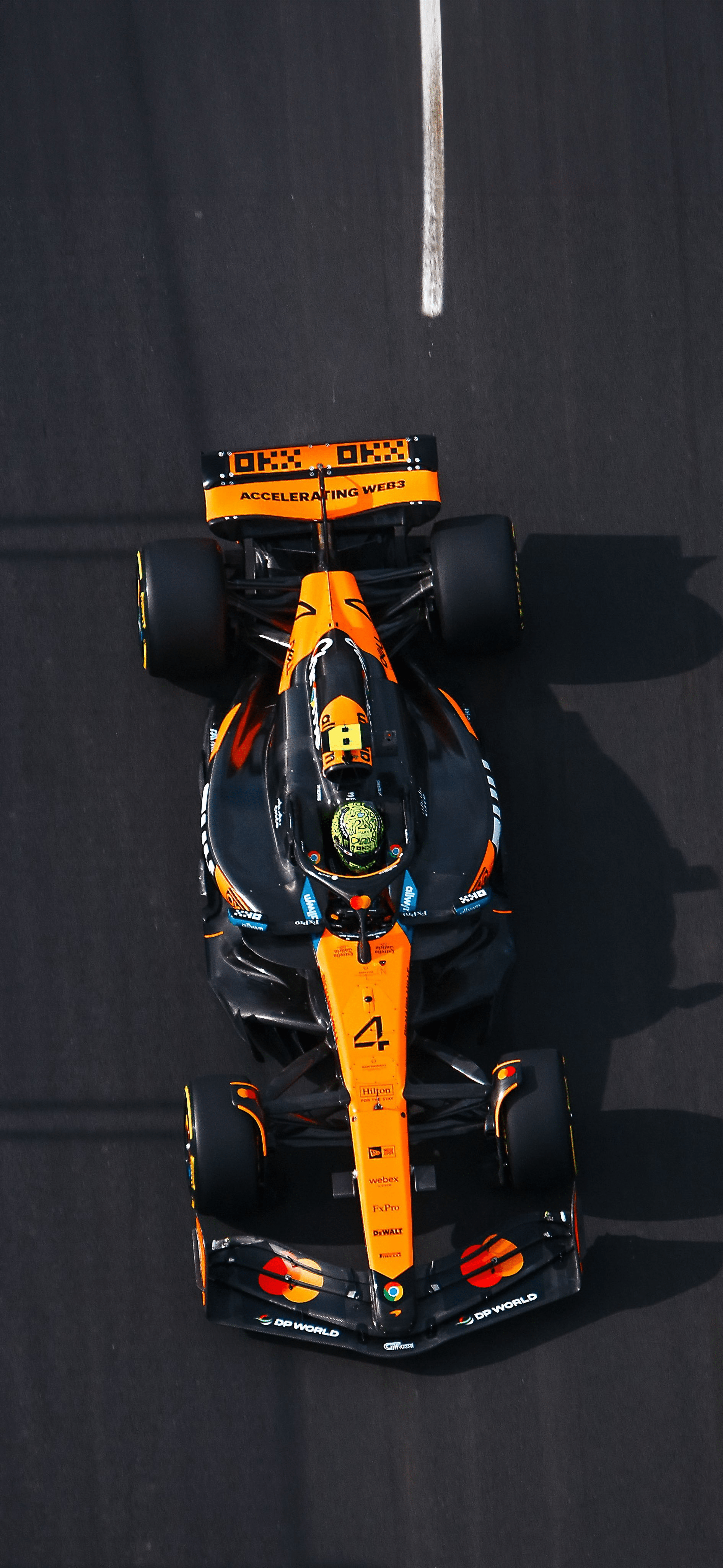 1890x4096 F1 McLaren Papaya Orange wallpaper for iPhone