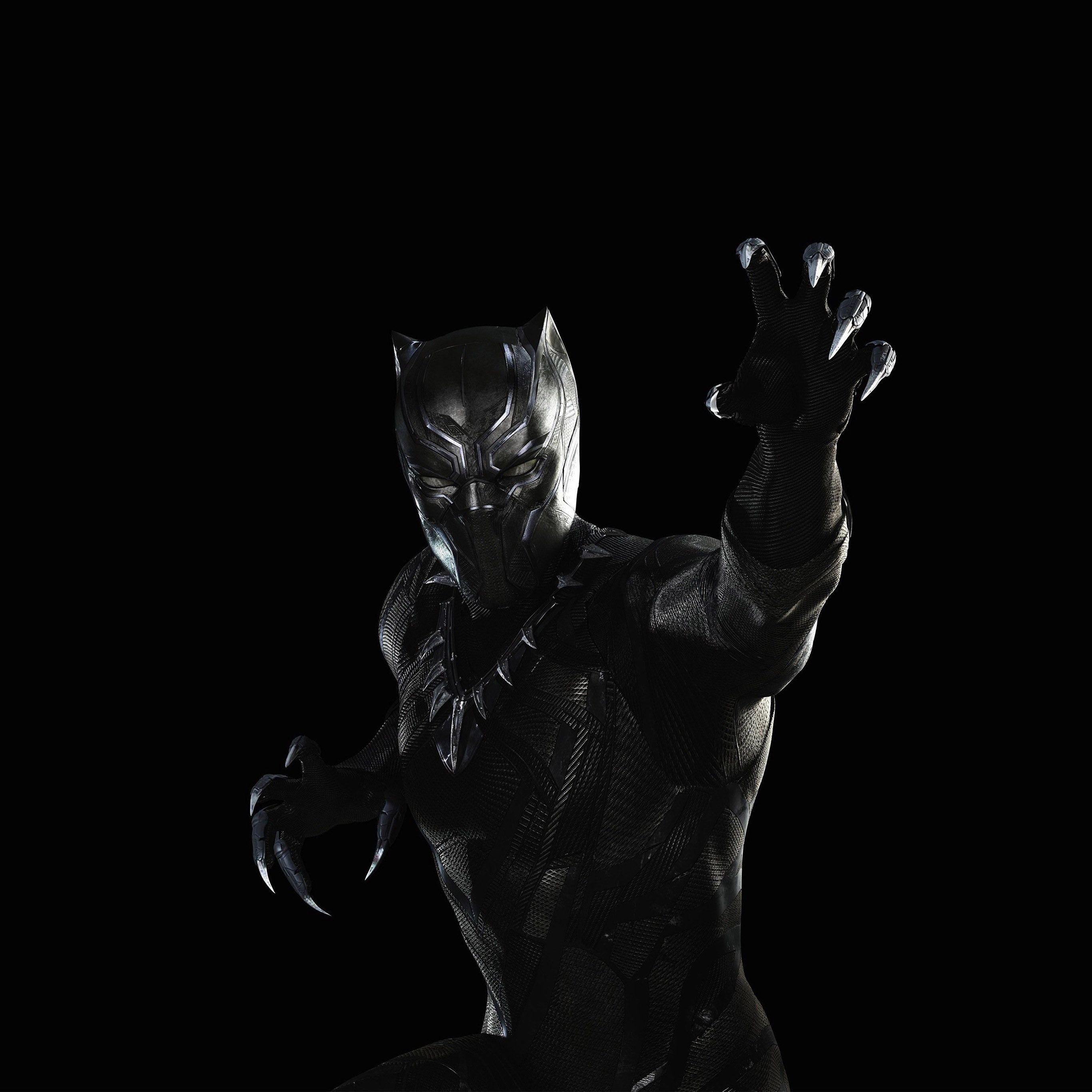 2732x2732 Black Panther Marvel Hero Art Illustration Dark Wallpaper