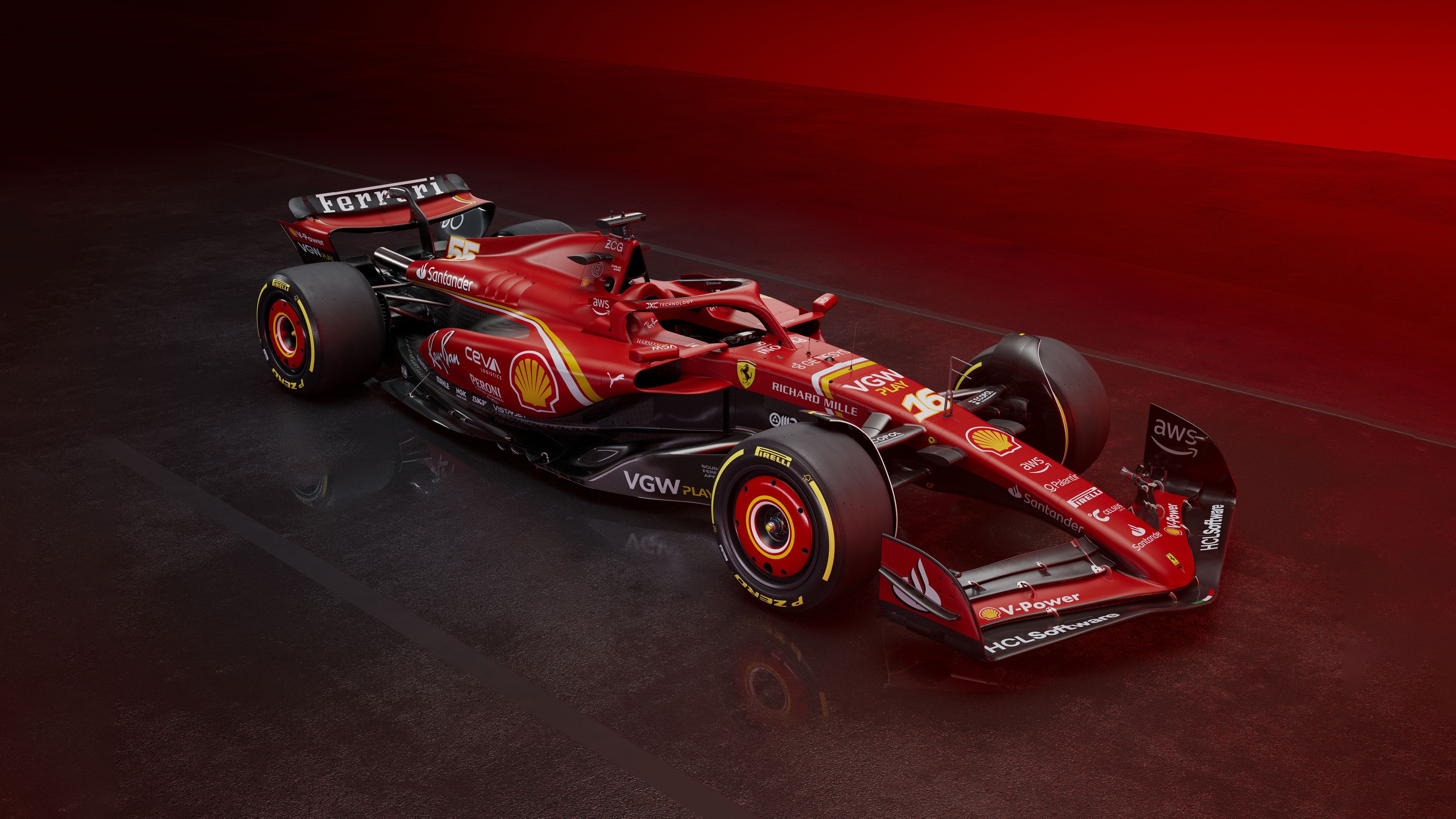 5120x2880 Ferrari SF 24 Wallpaper 4K, 5K, Formula One Cars