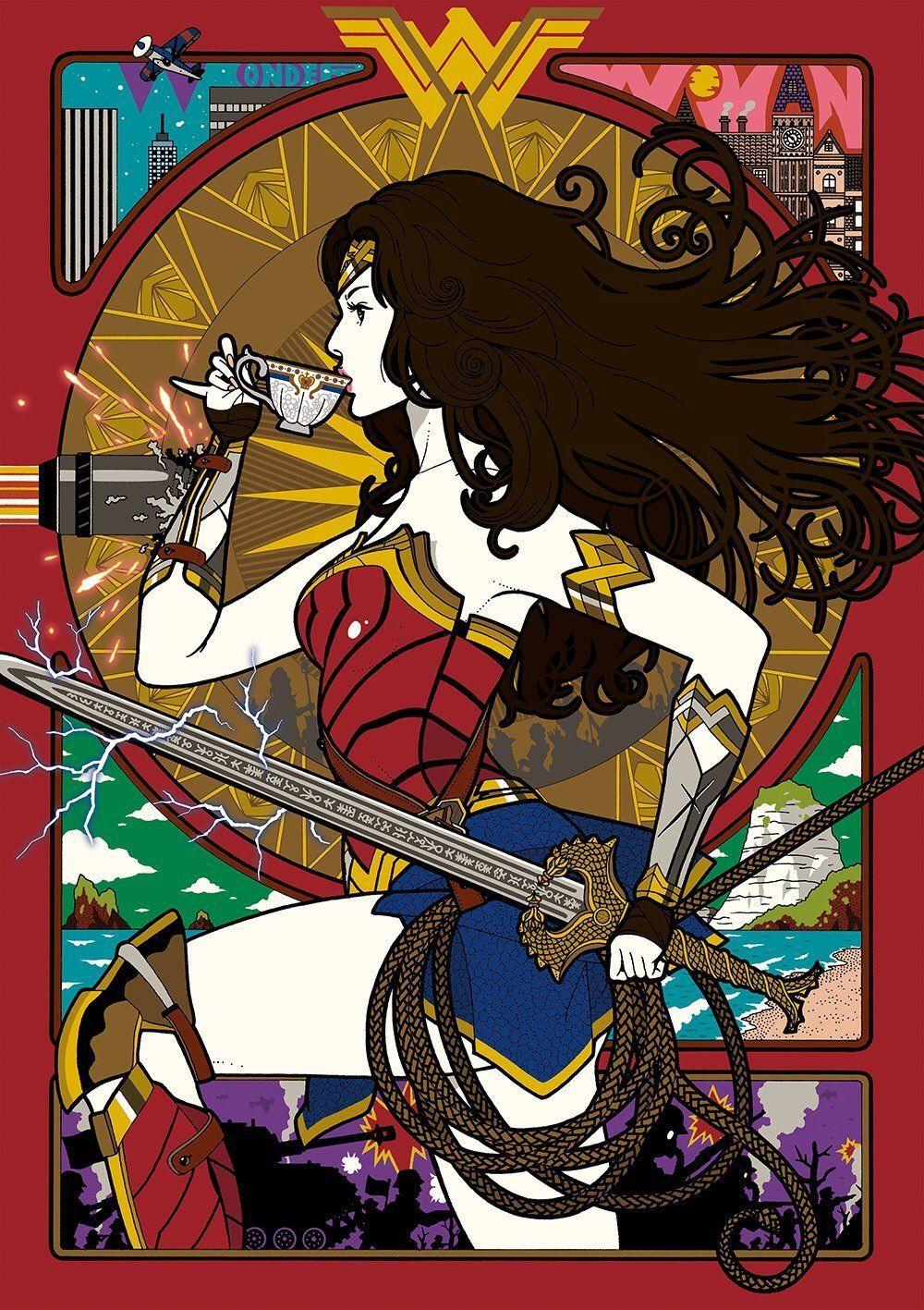 1000x1417 Wonder Woman by Japanese illustrator, Yusuke Nakamura. Wonder