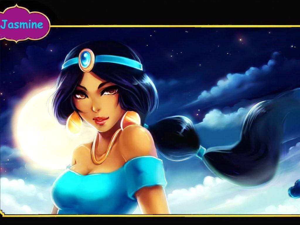 1024x768 Jasmine cartoon. jasmine beautiful wallpaper aladdin proposing