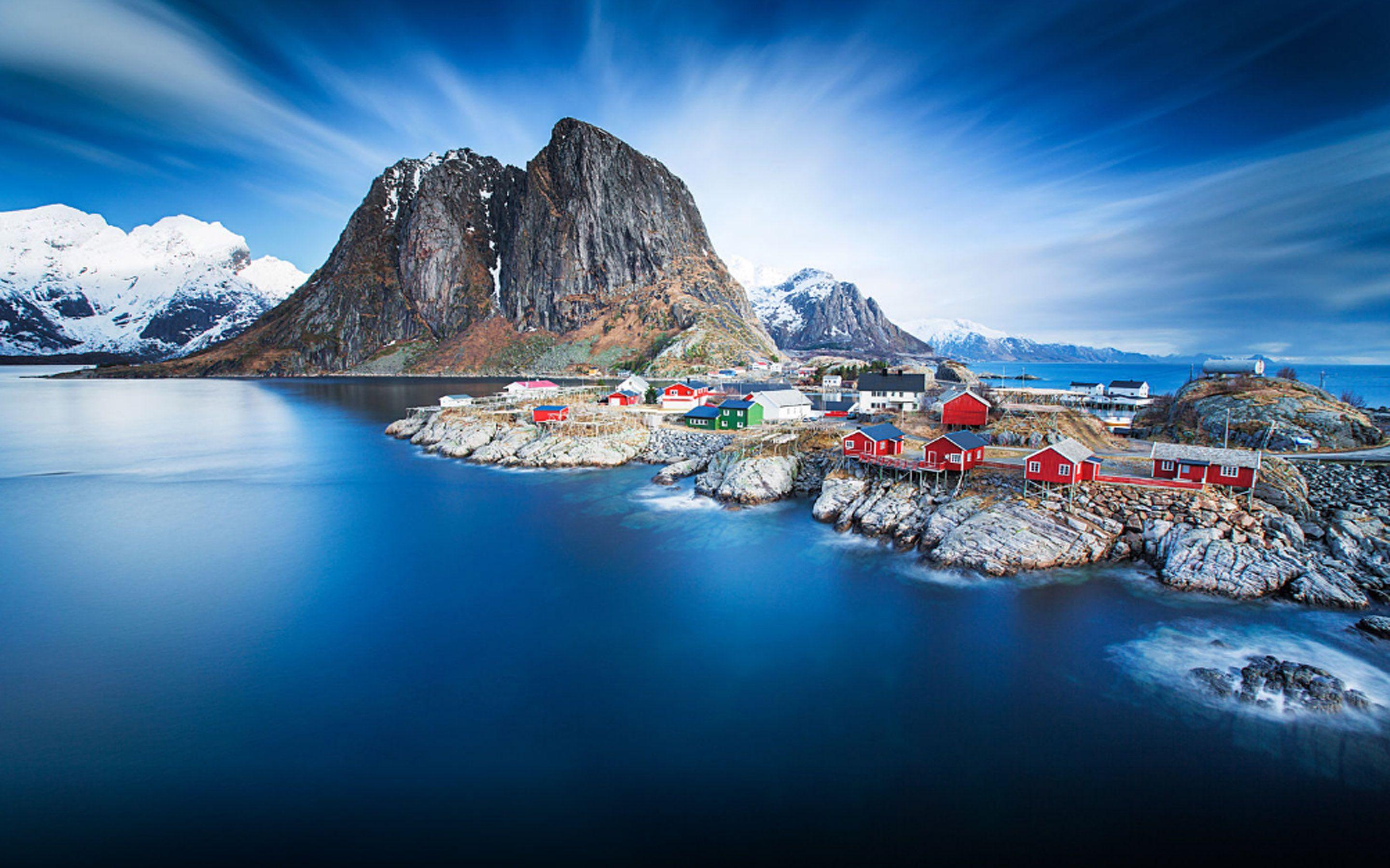 2880x1800 Hamnoy In Blue Norway Lofoten HD Wallpaper For Desktop