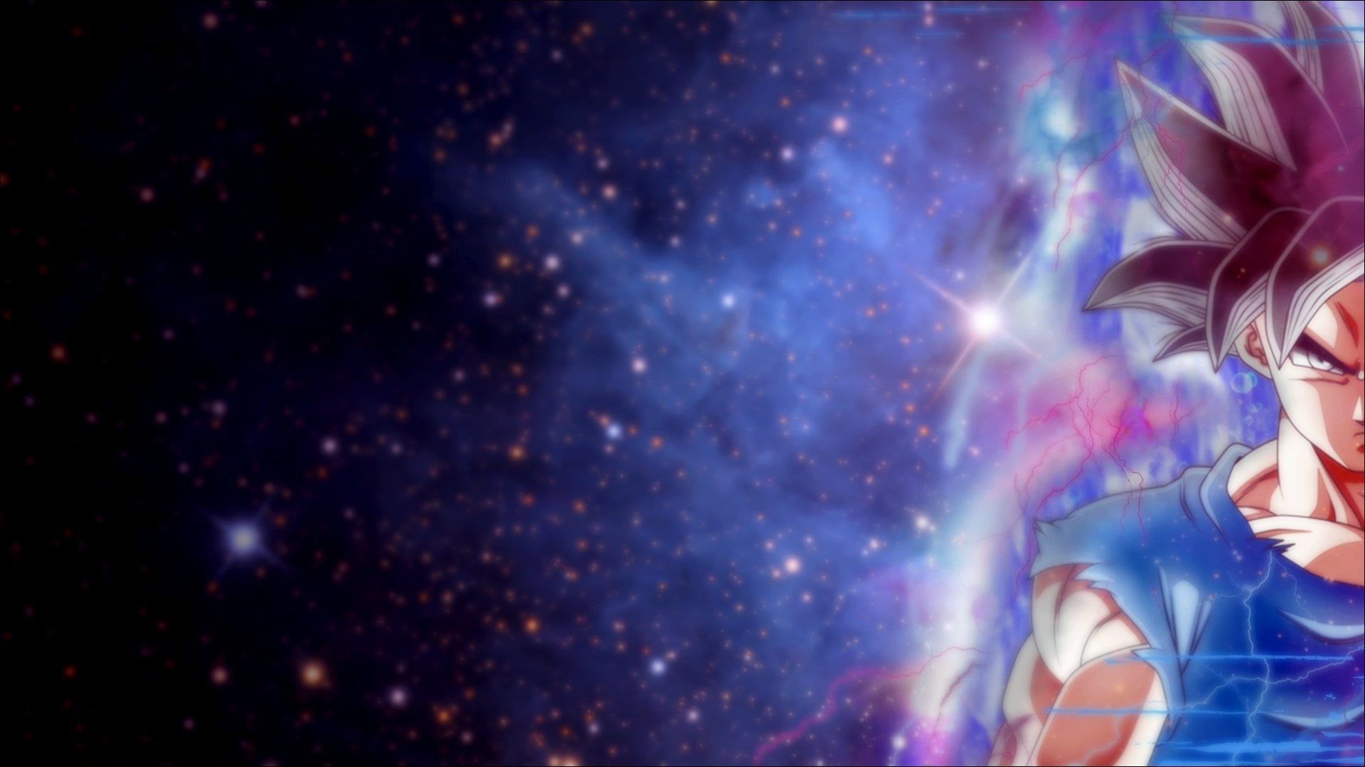 1920x1080 Got bored and made desktop background of UI Omen Goku and Jiren (works best with dual monitors)