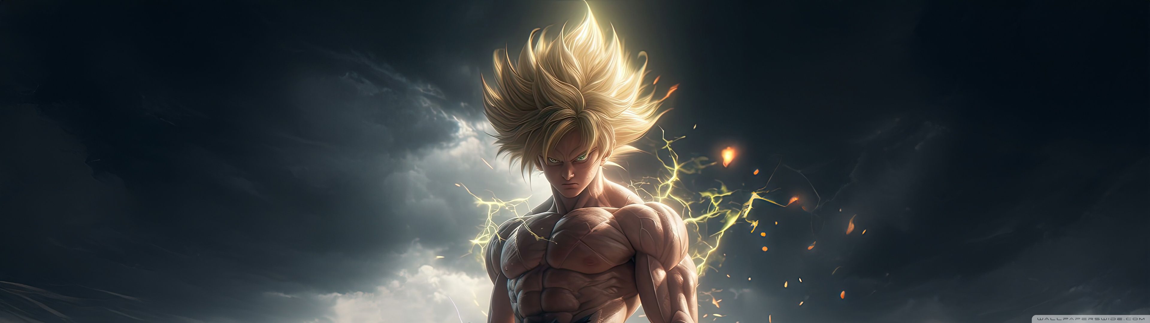 3840x1080 Goku's Super Saiyan 4K UHD Wallpaper for UltraHD Desktop and TV : Widescreen and UltraWide Display : Dual Monitor : Smartphone and Tablet Devices