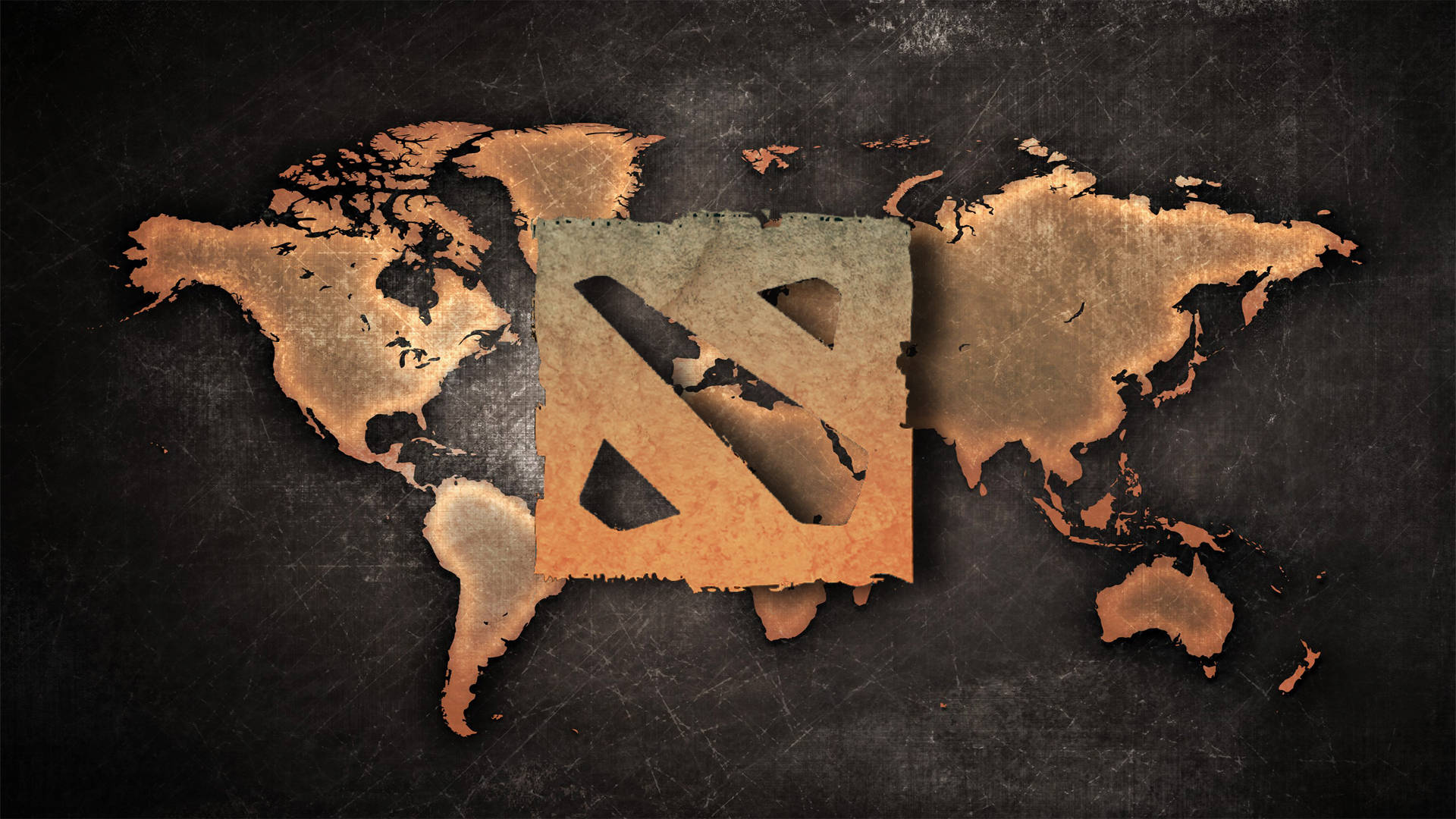 1920x1080 Download Dota 2 Logo World Map Wallpaper
