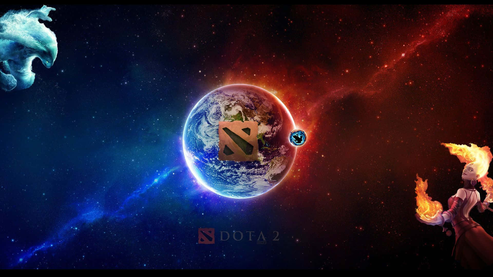 1920x1080 Download HD Dota 2 Background Red And Blue Logo