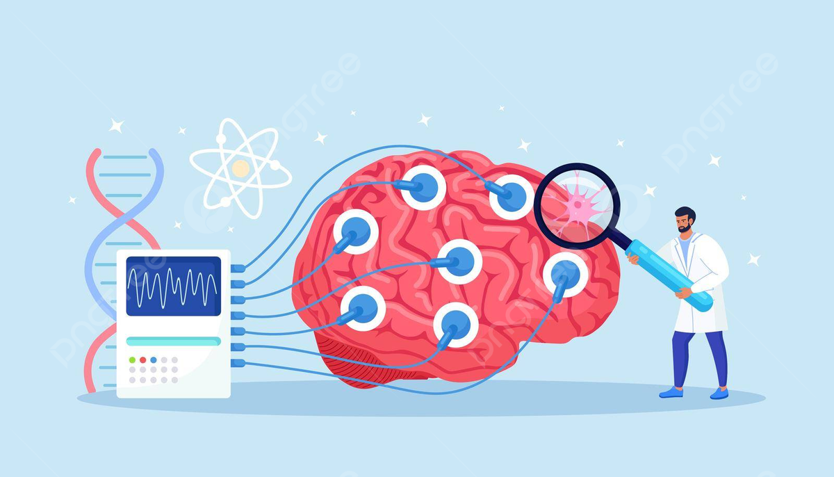 1200x686 Neurologist Studying Brain With Eeg Nervous Doctor Eeg Vector, Nervous, Doctor, Eeg Illustration Background And Wallpaper For Free Download