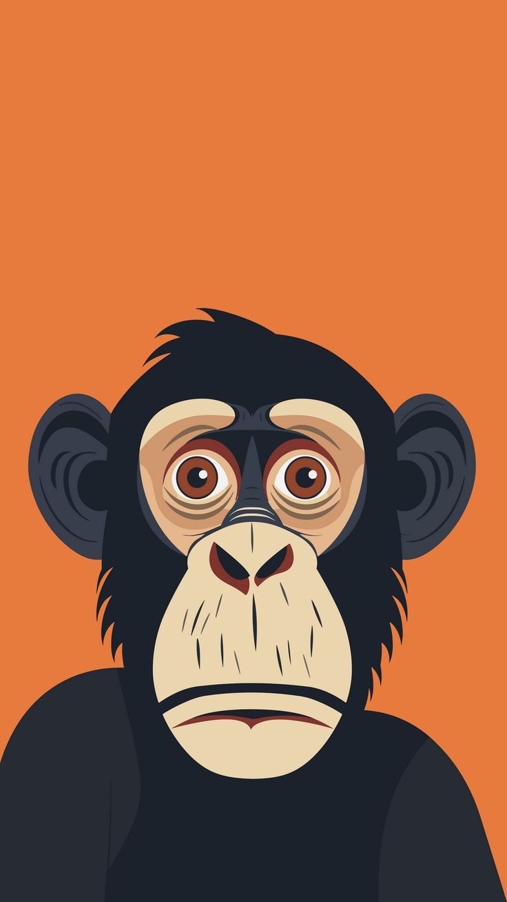 736x1308 Wallpaper monkey, emotion, animal, art, Animals 4K by Vitaliy Naumenko. Download wallpaper monkey, emotion, animal, art for free