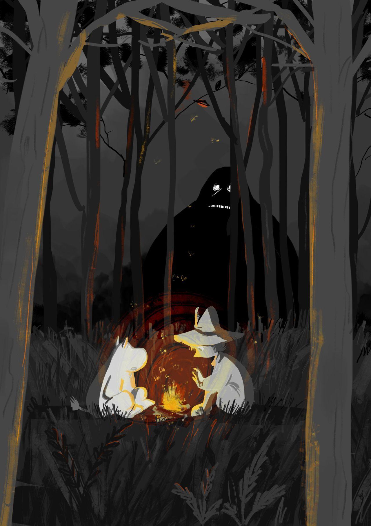 1280x1811 mörkö tulee talvella #groke #moomin. Moomin wallpaper, Moomin