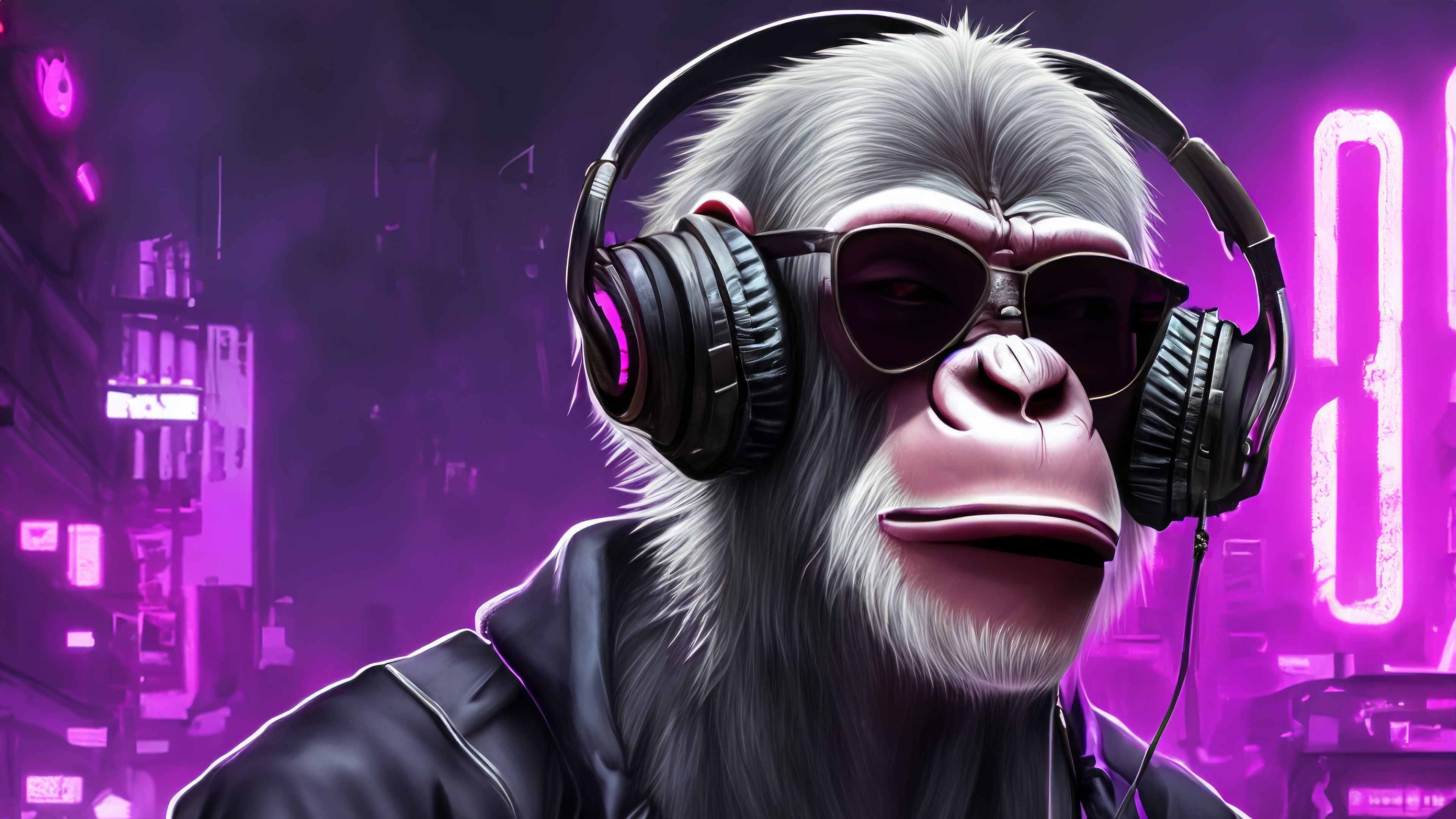 3840x2160 DJ Monkey Wallpaper 4K HD PC j
