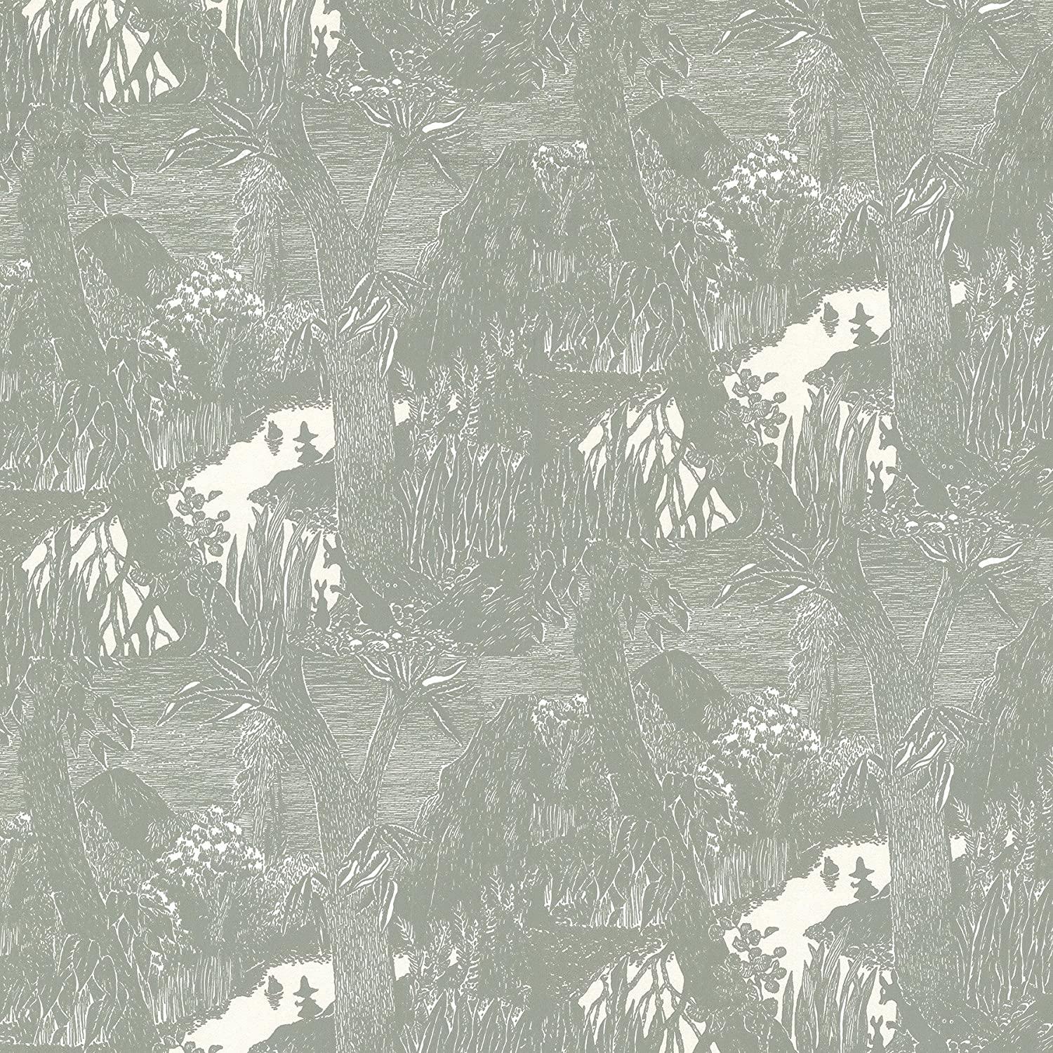 1500x1500 Sandudd SD5166 1 Moominvalley Dark Grey Forest Wallpaper