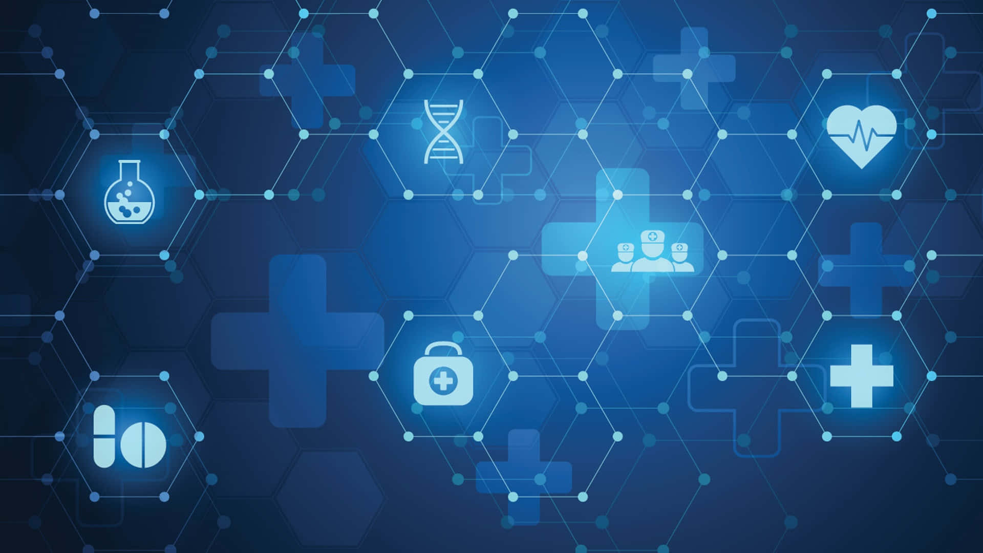 1920x1080 Download Medical Icon On A Blue Background