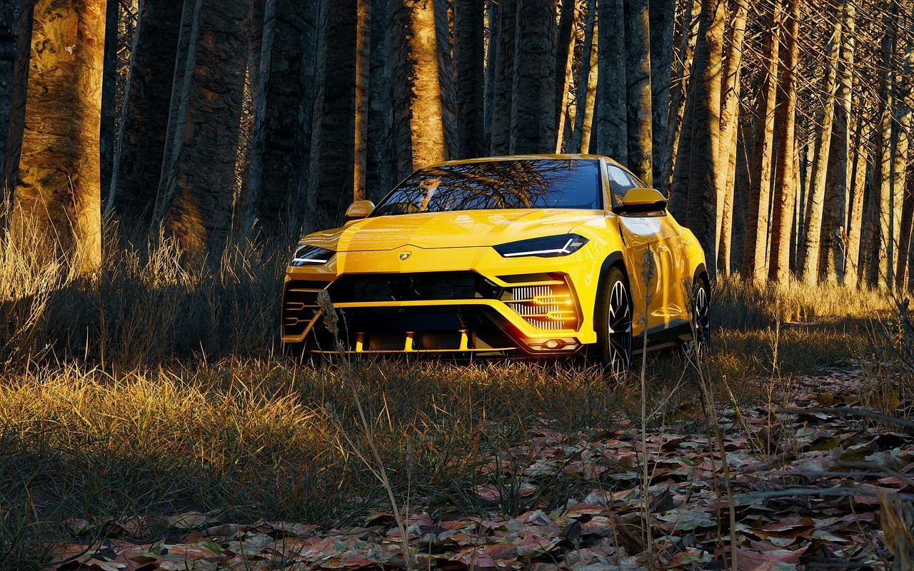 1280x800 Car Lamborghini Forest