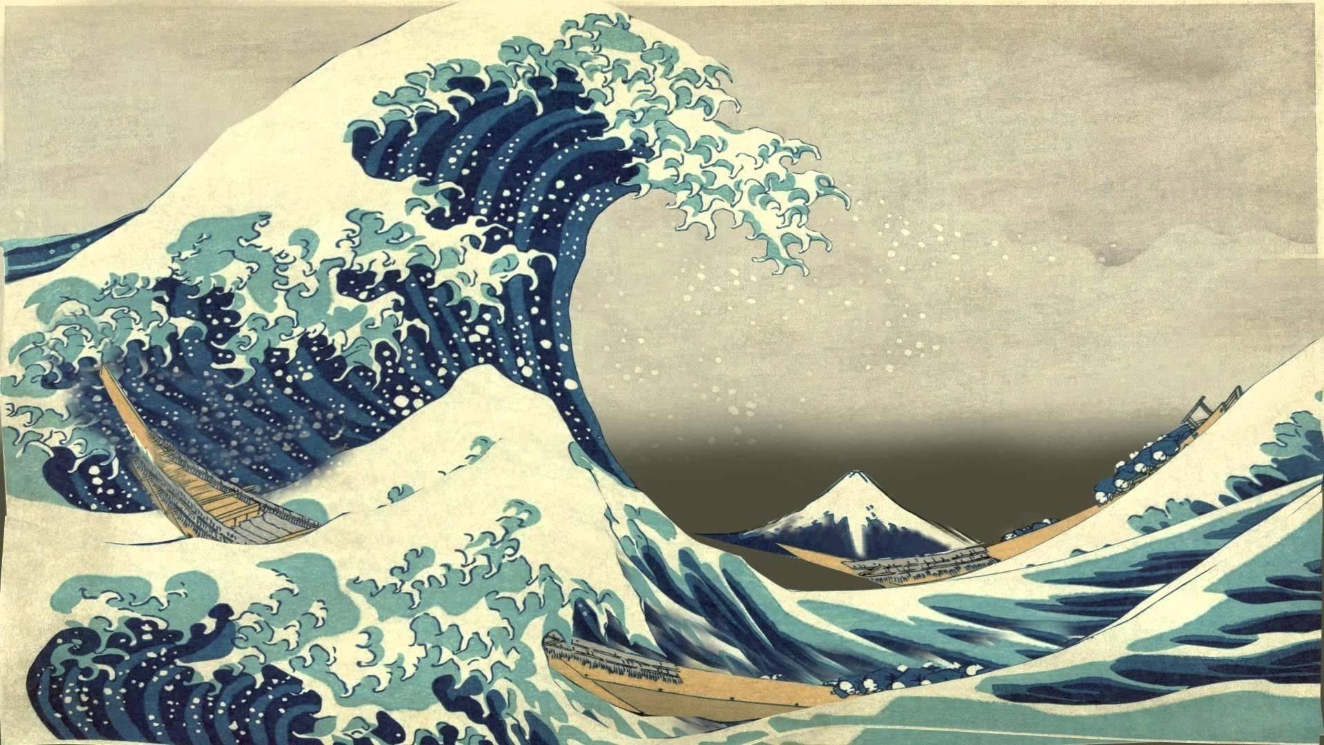 Great Wave Off Kanagawa Wallpaper 4K