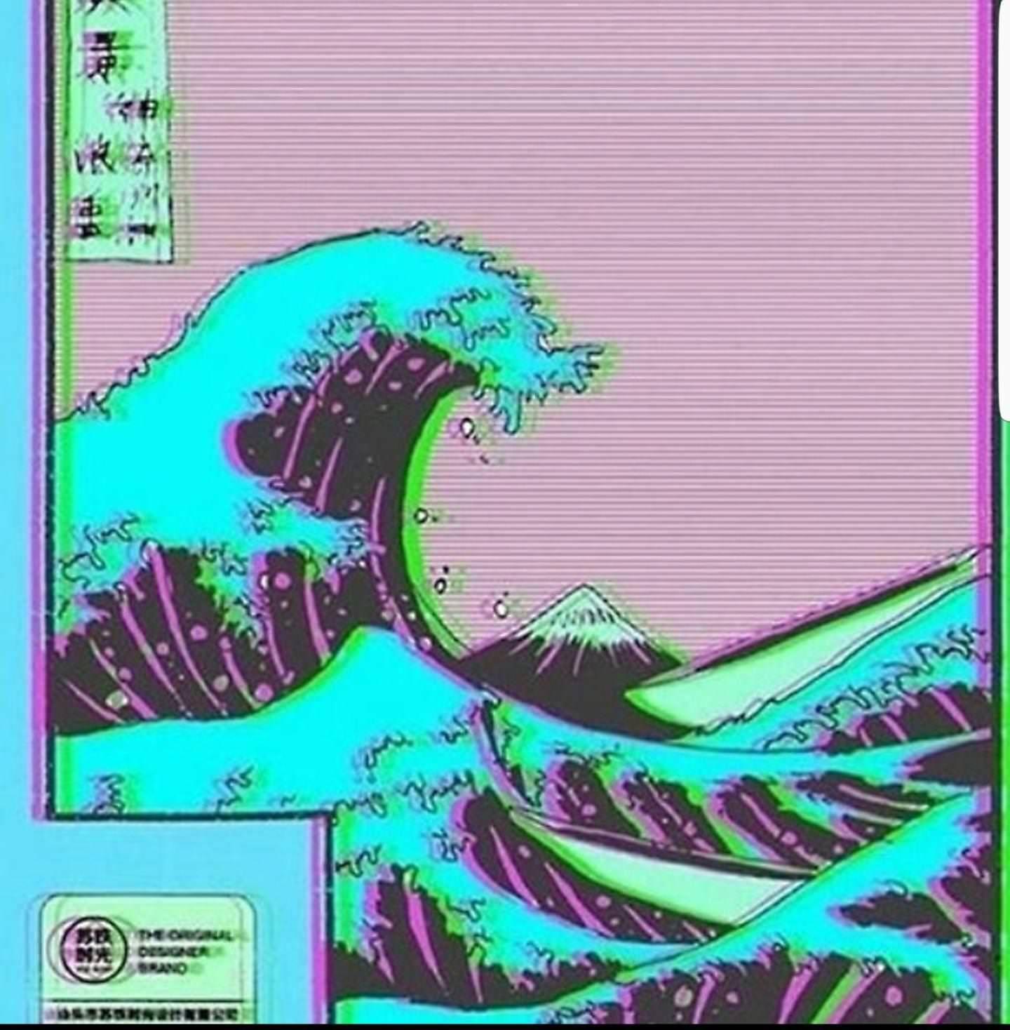1440x1468 The Great Wave Off Kanagawa Wave Off Kanagawa Vaporwave