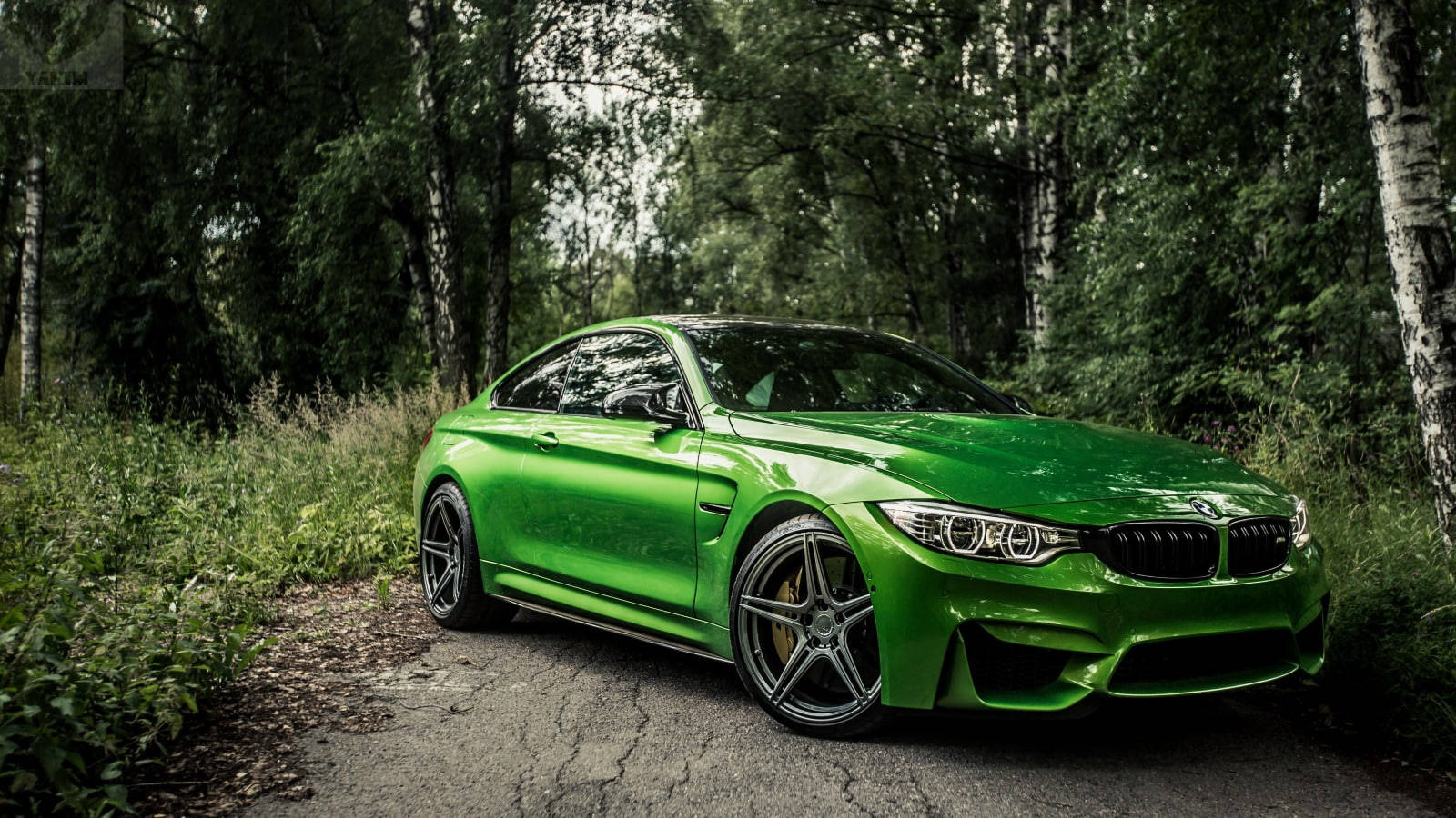 1600x900 Download Caption: Majestic Green BMW M4 Roaringest Wallpaper
